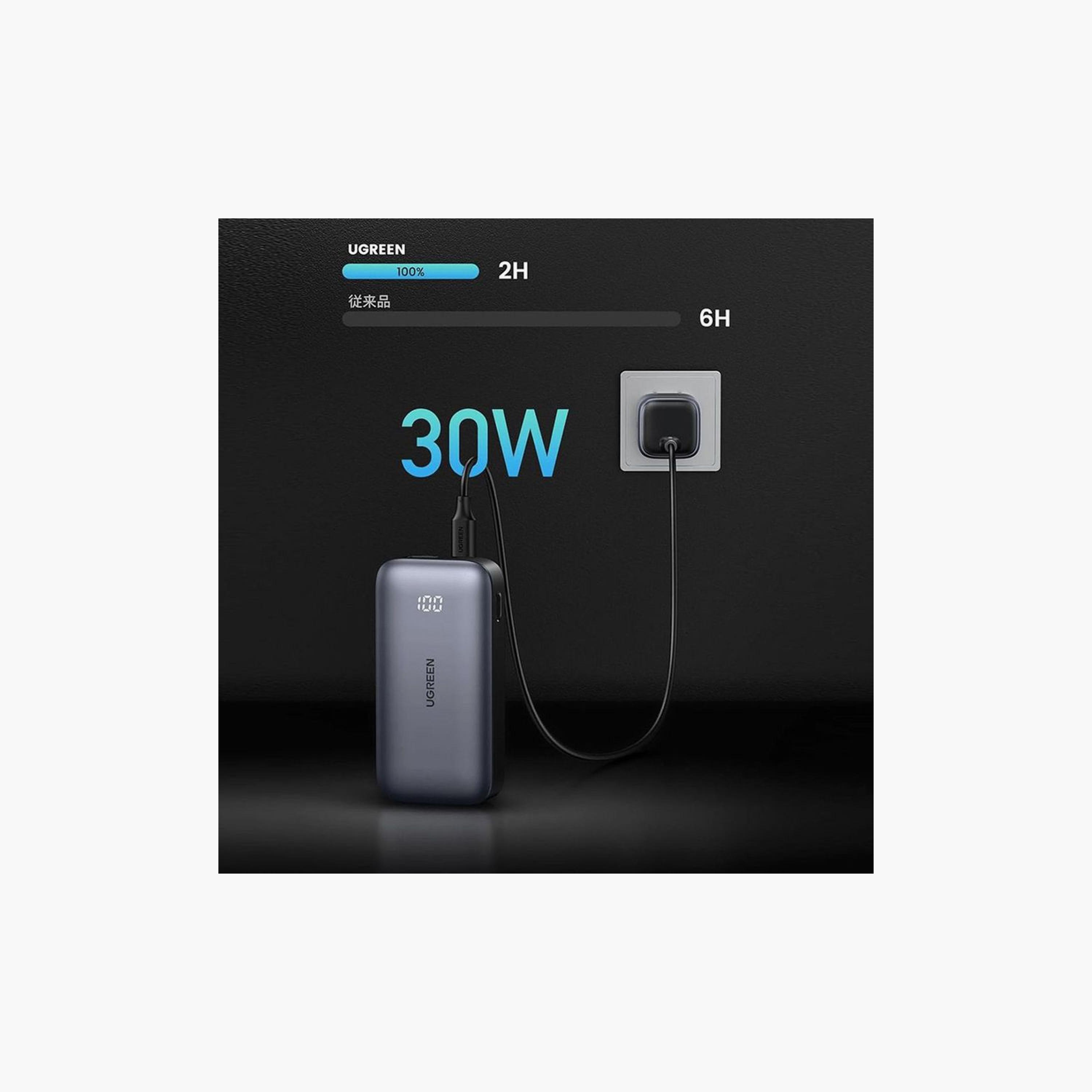 UGREEN Mini Power Bank Two-Way Fast Charging 10000mAh 30W - Grey | 25185-electronics-accessories-mobileaccesories-image-3