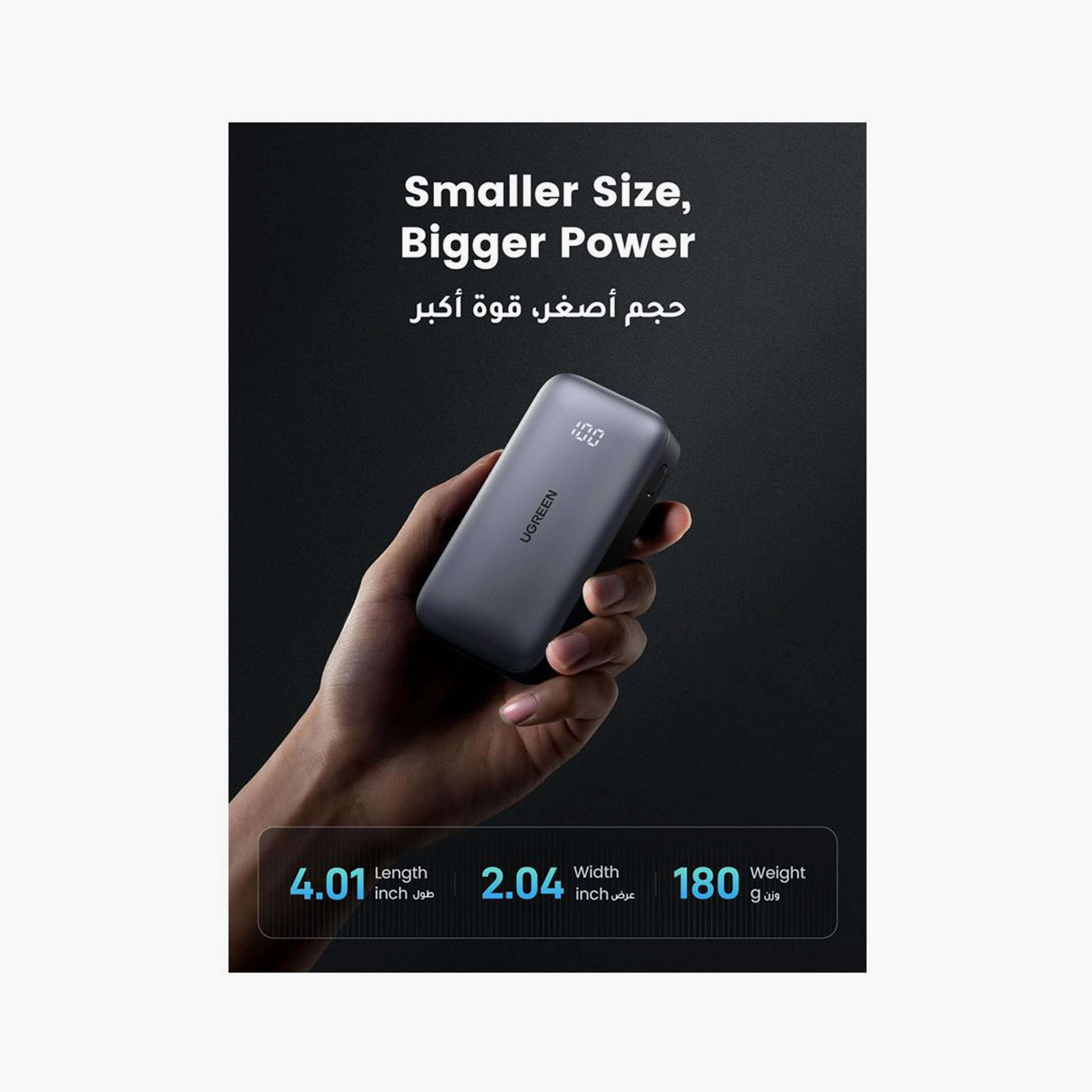 UGREEN Mini Power Bank Two-Way Fast Charging 10000mAh 30W - Grey | 25185-electronics-accessories-mobileaccesories-image-5