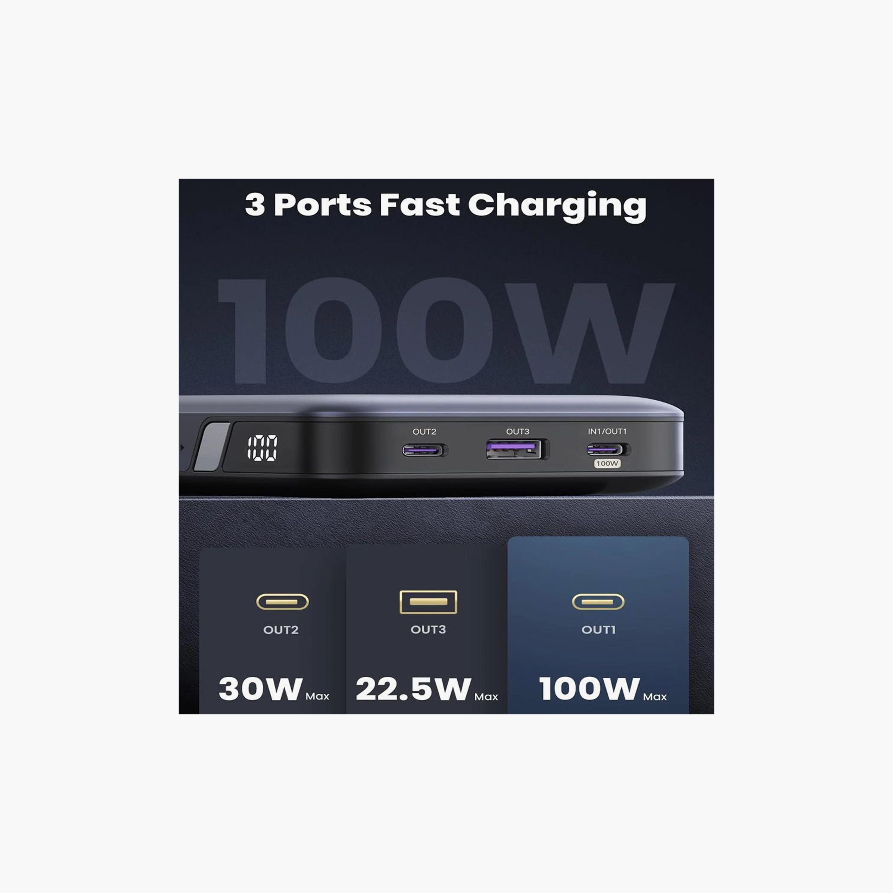 UGREEN Power Bank Two-Way Fast Charging 20000mAh 100W - Grey | 25188-electronics-accessories-mobileaccesories-image-2