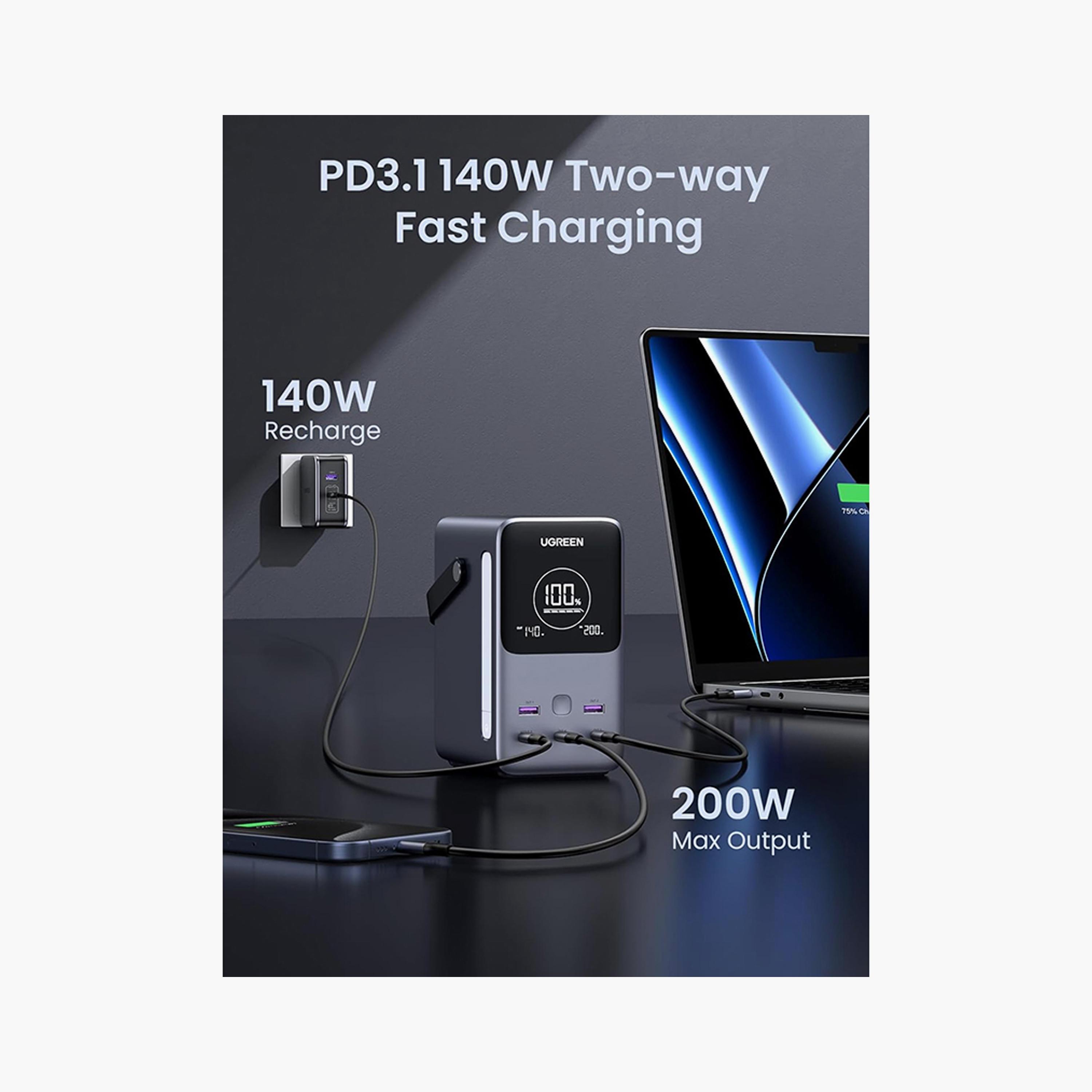UGREEN Power Bank Fast Charger 48000mAh 300W - Grey | 25286-electronics-accessories-mobileaccesories-image-5