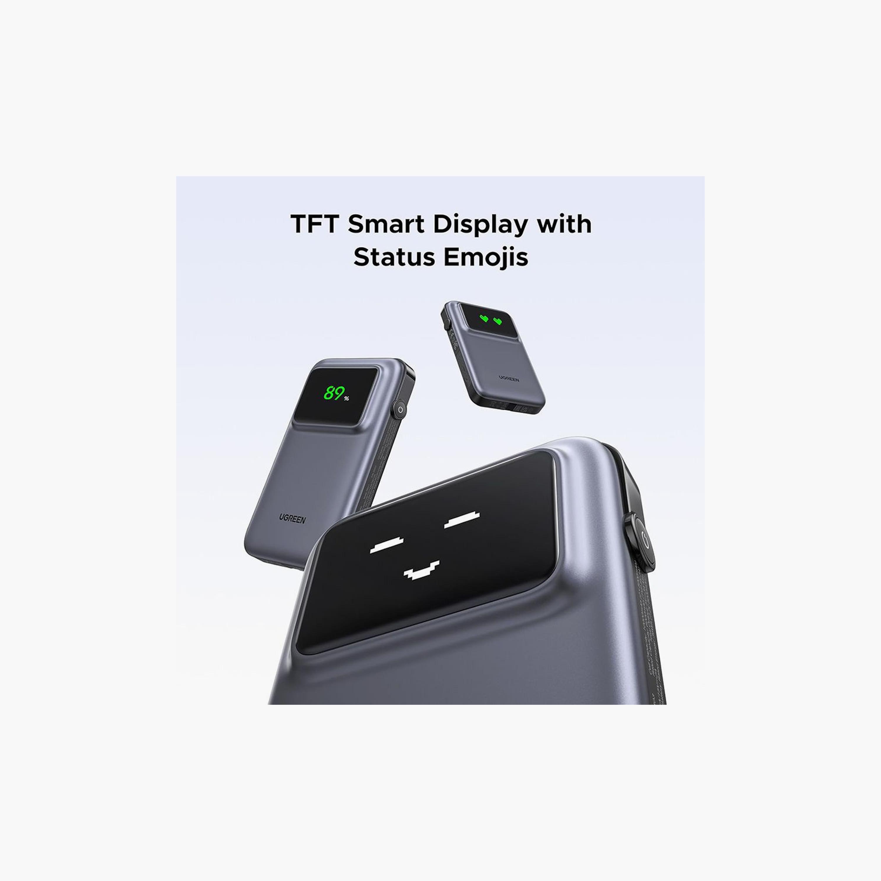 UGREEN Uno Power Bank USB-C and USB Ports with Built-in Cable 10000mAh 30W - Purple | 35604B-electronics-accessories-mobileaccesories-image-4