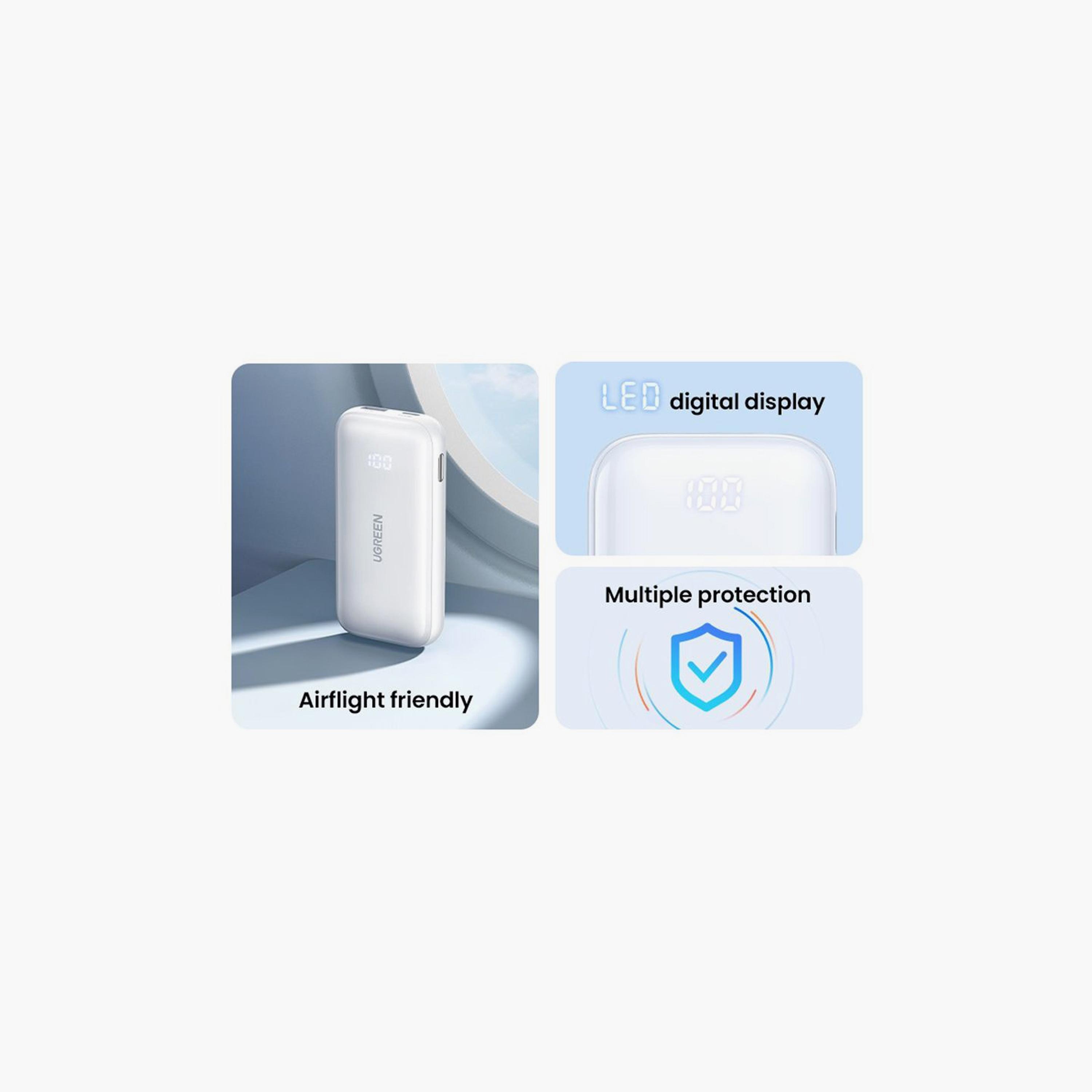 UGREEN Mini Power Bank Two-Way Fast Charging 10000mAh 30W - White | 25189-electronics-accessories-mobileaccesories-image-5