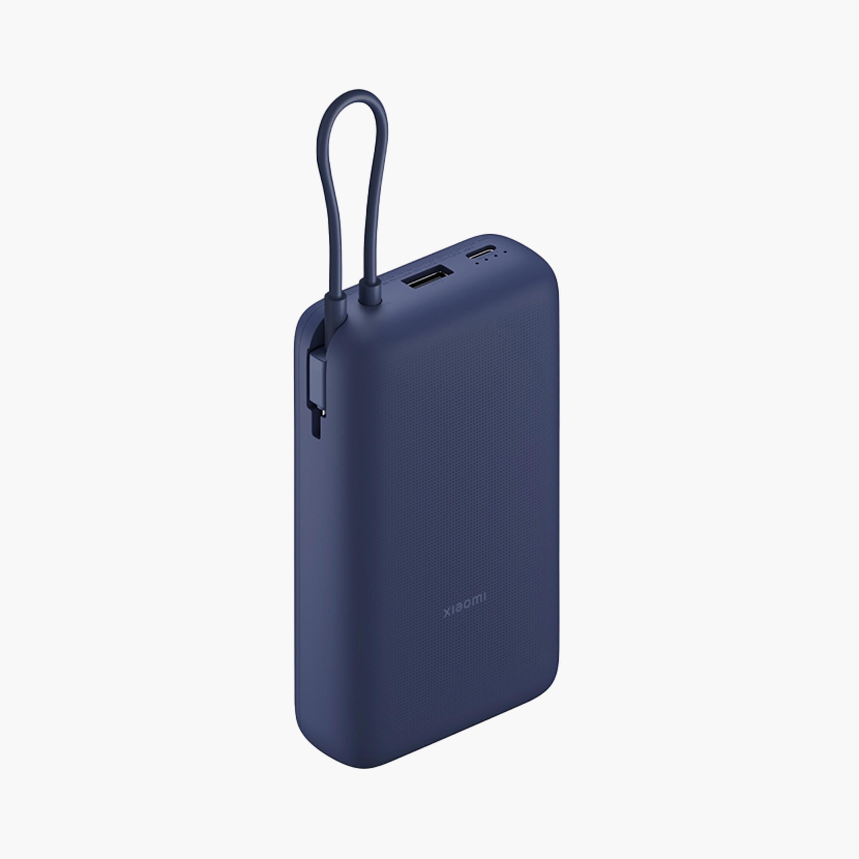 Xiaomi Power Bank USB and USB-C Port and USB-C Integrated Cable 20000mAh 33W - Blue | BHR8975GL-electronics-portabledevices-image-2