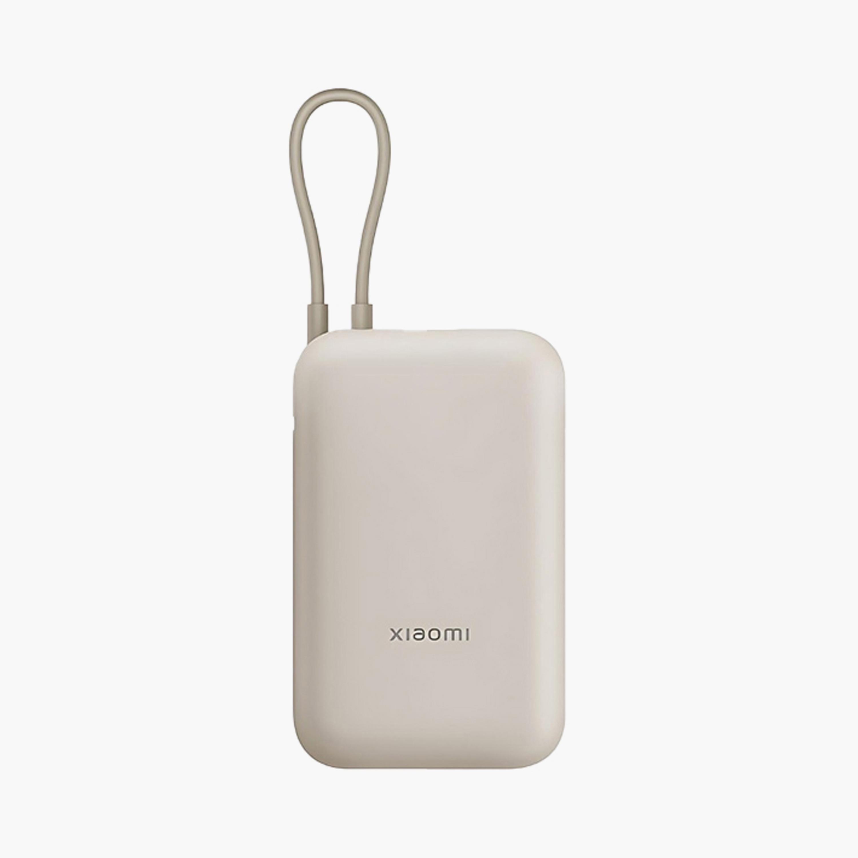 Xiaomi Power Bank 10000mAh Integrated Cable USB and USB-C Port 22.5W - Tan | BHR9072GL-electronics-portabledevices-image-1