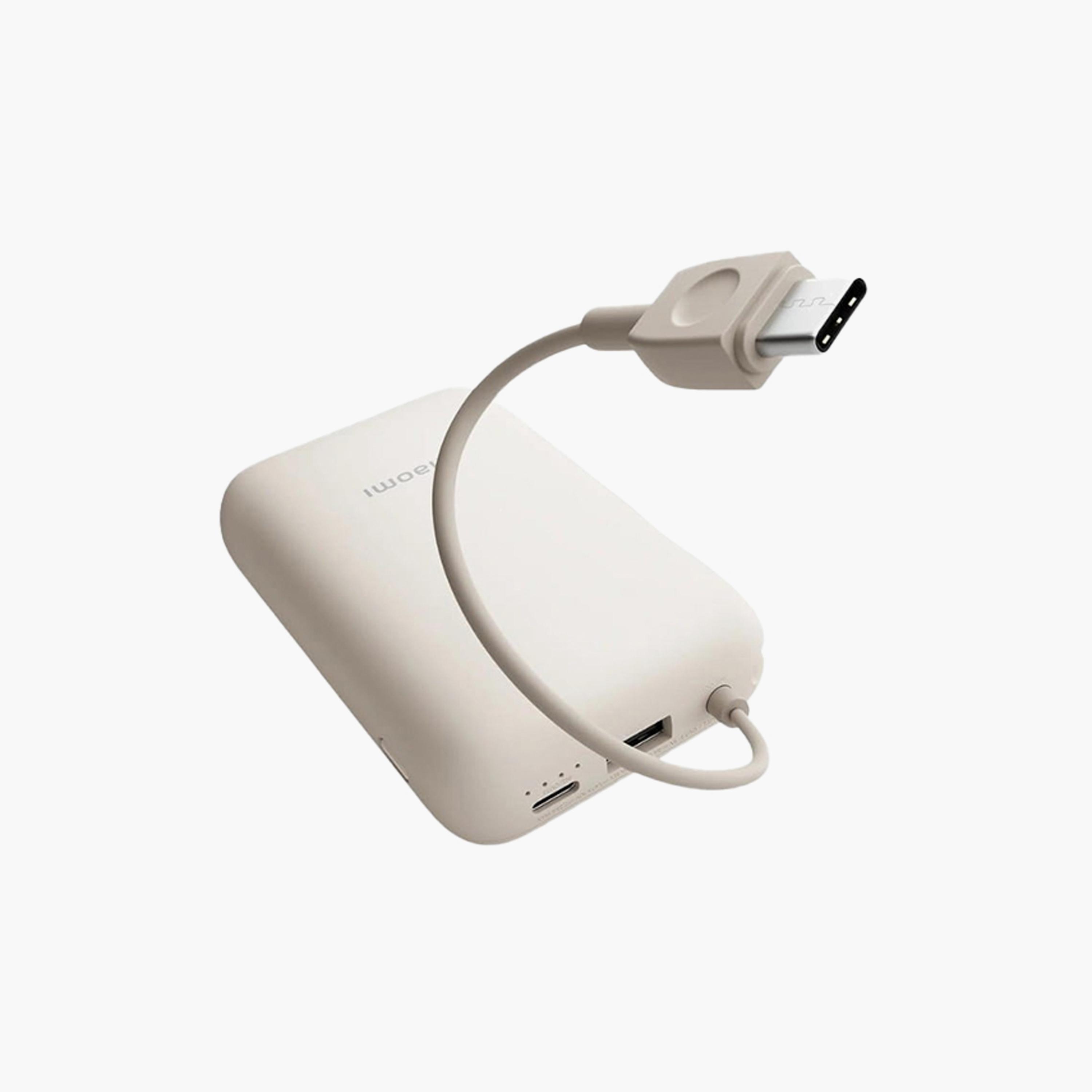 Xiaomi Power Bank 10000mAh Integrated Cable USB and USB-C Port 22.5W - Tan | BHR9072GL-electronics-portabledevices-image-2