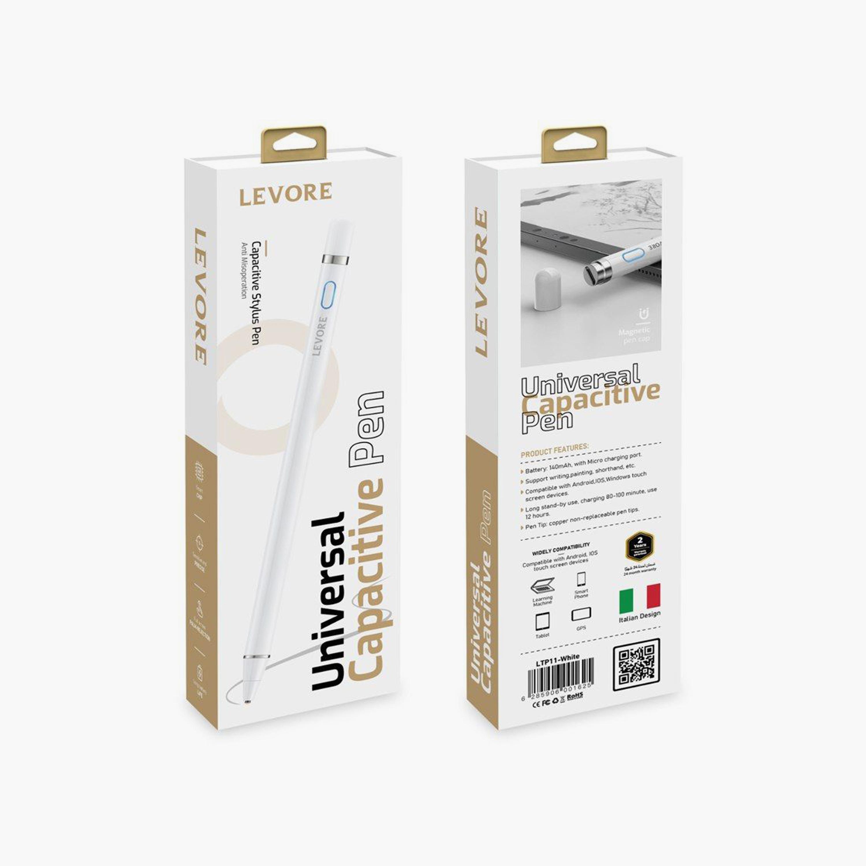 Levore Smart Pen with Magnetic Cap for Writing & Drawing, Compatible with iPads - White | LTP11-WH-electronics-accessories-computeraccesories-image-5