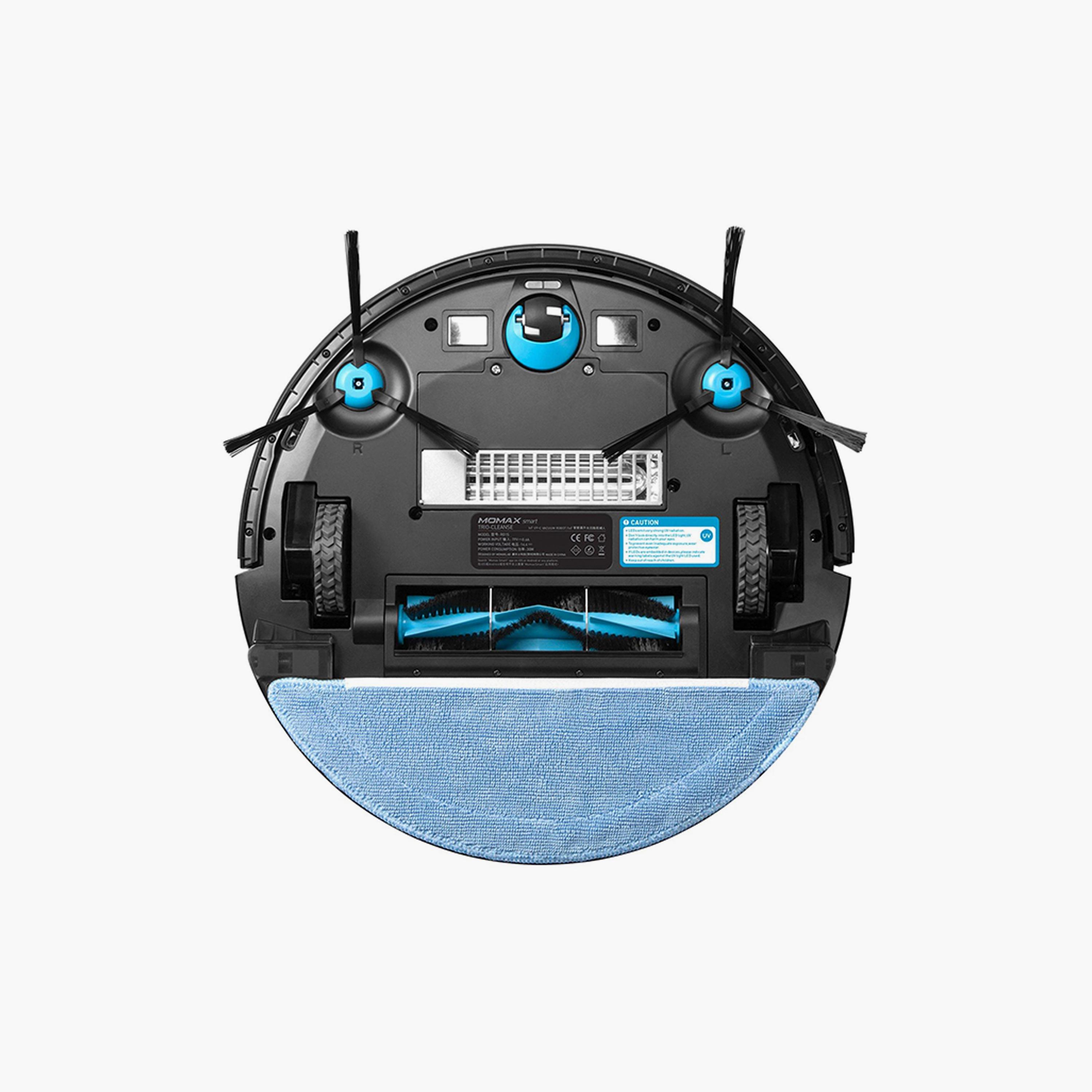 Momax Trio-Cleanse IoT UV-C Vacuum Robot, Sweeps, Wipes & Sterilizes - Black | RO1SUKD-household-appliances-homeappliances-vacuumcleaners-image-3