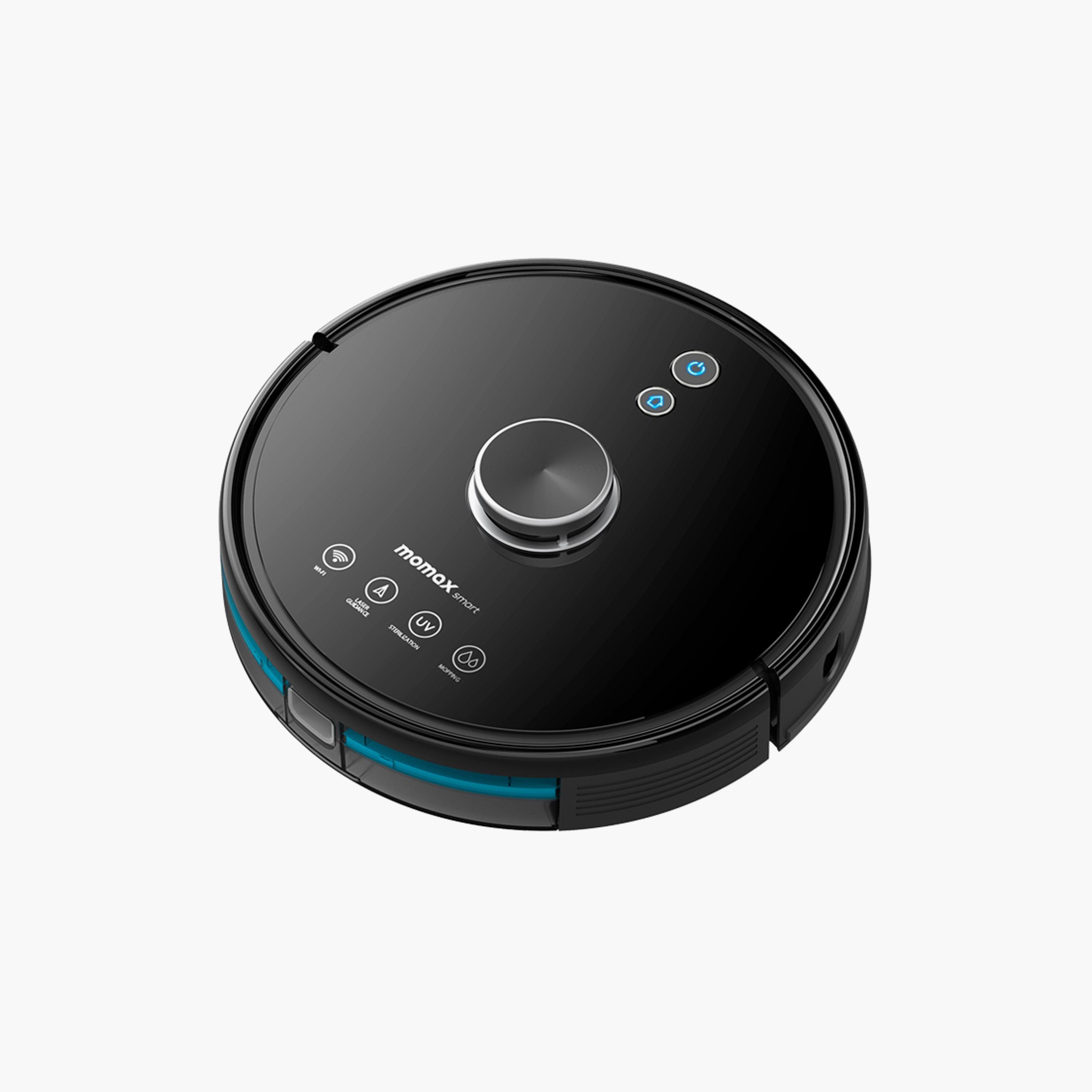 Momax Smart Elite Cleanse UV-C Vacuum Robot, Laser Navigation, Wet Mopping, 3000Pa - Black | RO5SUKD-household-appliances-homeappliances-vacuumcleaners-image-2