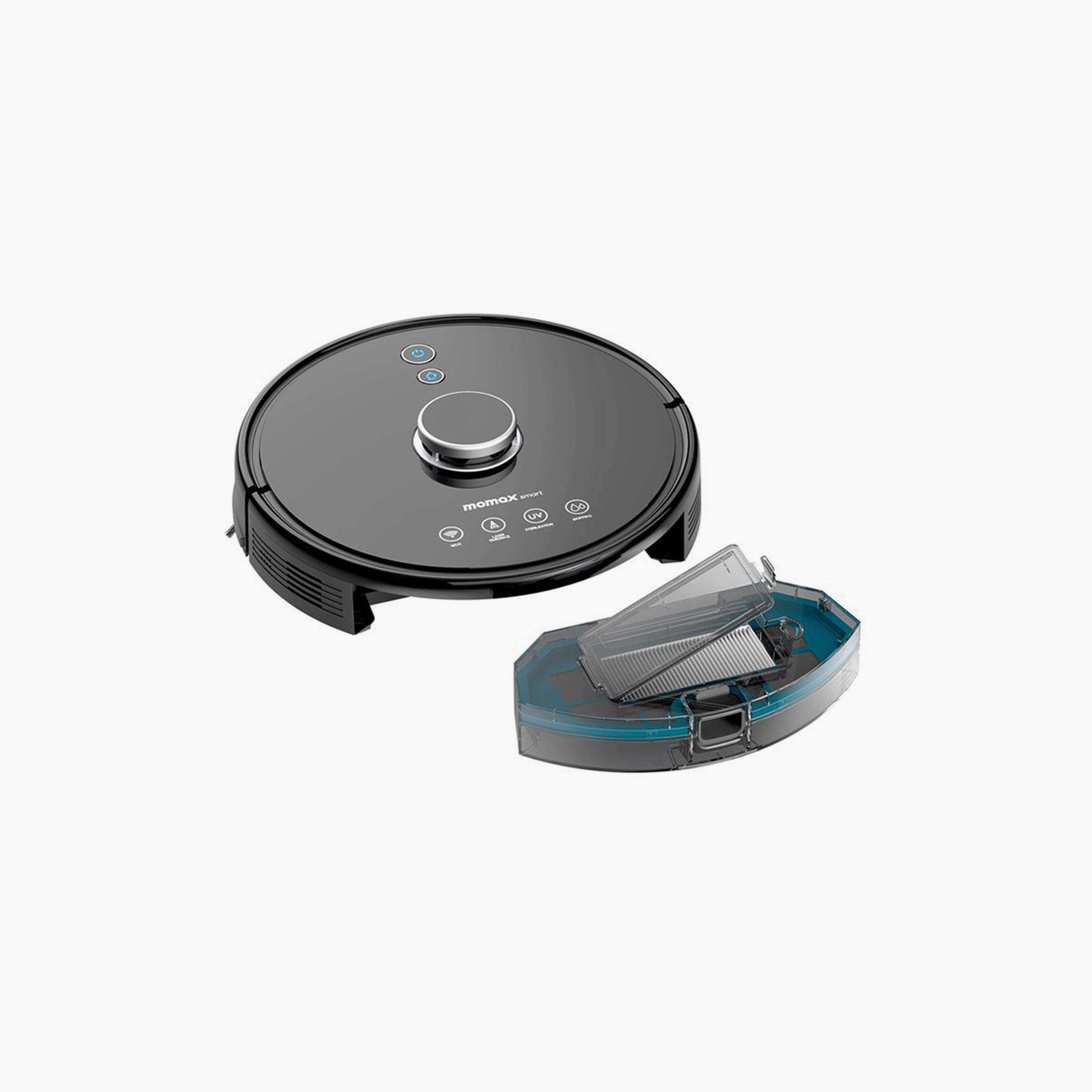 Momax Smart Elite Cleanse UV-C Vacuum Robot, Laser Navigation, Wet Mopping, 3000Pa - Black | RO5SUKD-household-appliances-homeappliances-vacuumcleaners-image-4