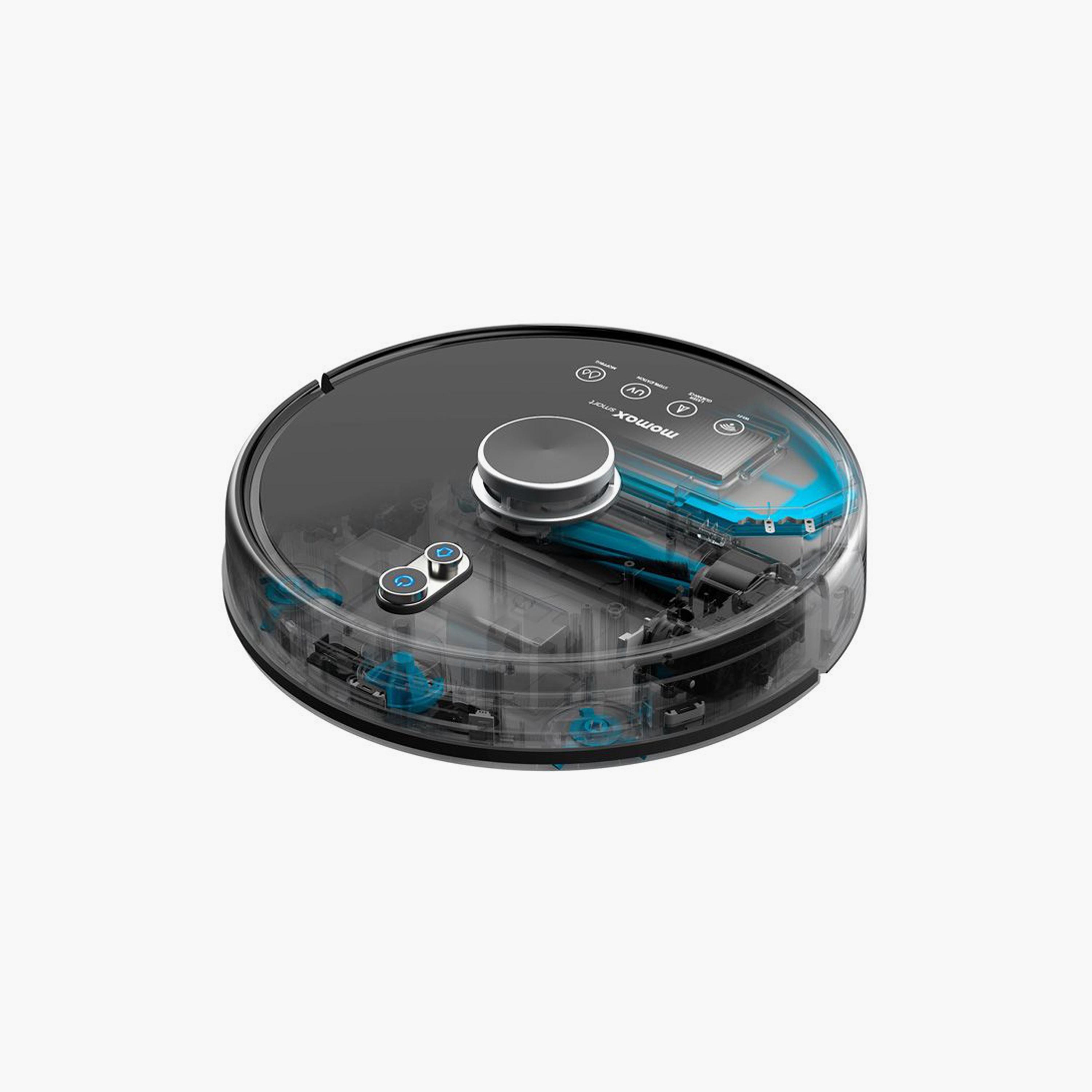 Momax Smart Elite Cleanse UV-C Vacuum Robot, Laser Navigation, Wet Mopping, 3000Pa - Black | RO5SUKD-household-appliances-homeappliances-vacuumcleaners-image-5