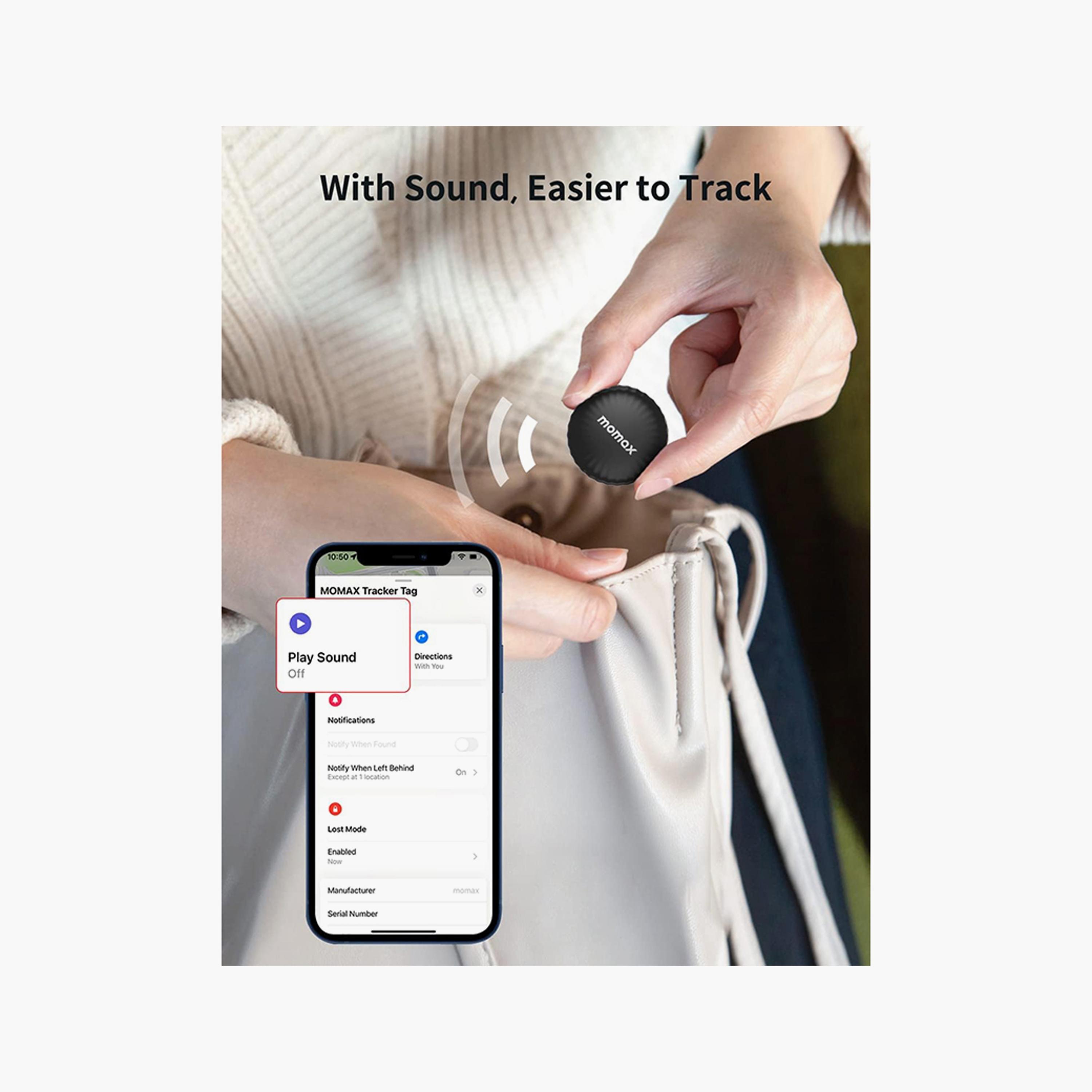 Momax PinTag Find My Tracker 4-pack - Black | BR5GSDHK1-electronics-portabledevices-image-5