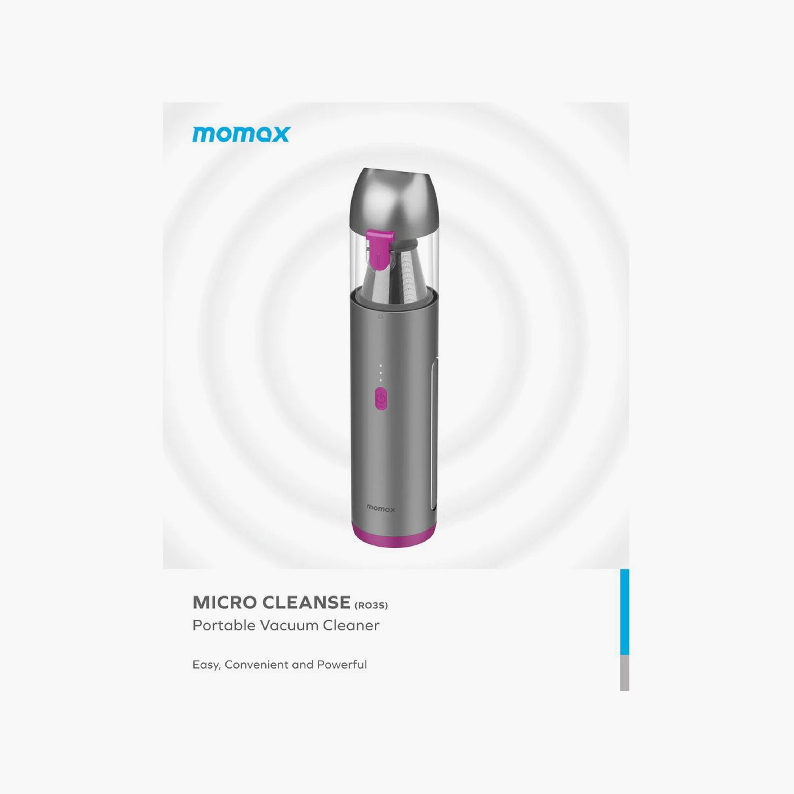 Momax Micro Cleaner Compact Cordless Vacuum 6000pa - Grey | RO3E-household-appliances-homeappliances-vacuumcleaners-image-6