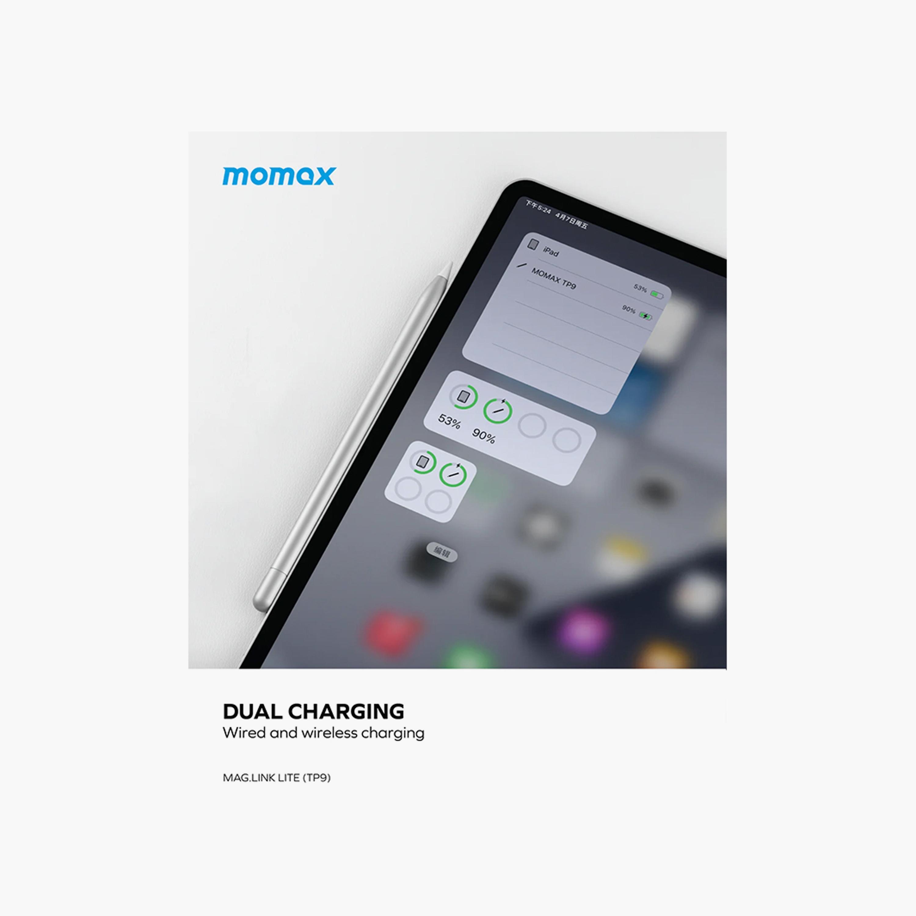 Momax Mag.Link Pro Magnetic Charging Active Stylus Pen - Grey | TP9EPROHK1-electronics-portabledevices-image-5