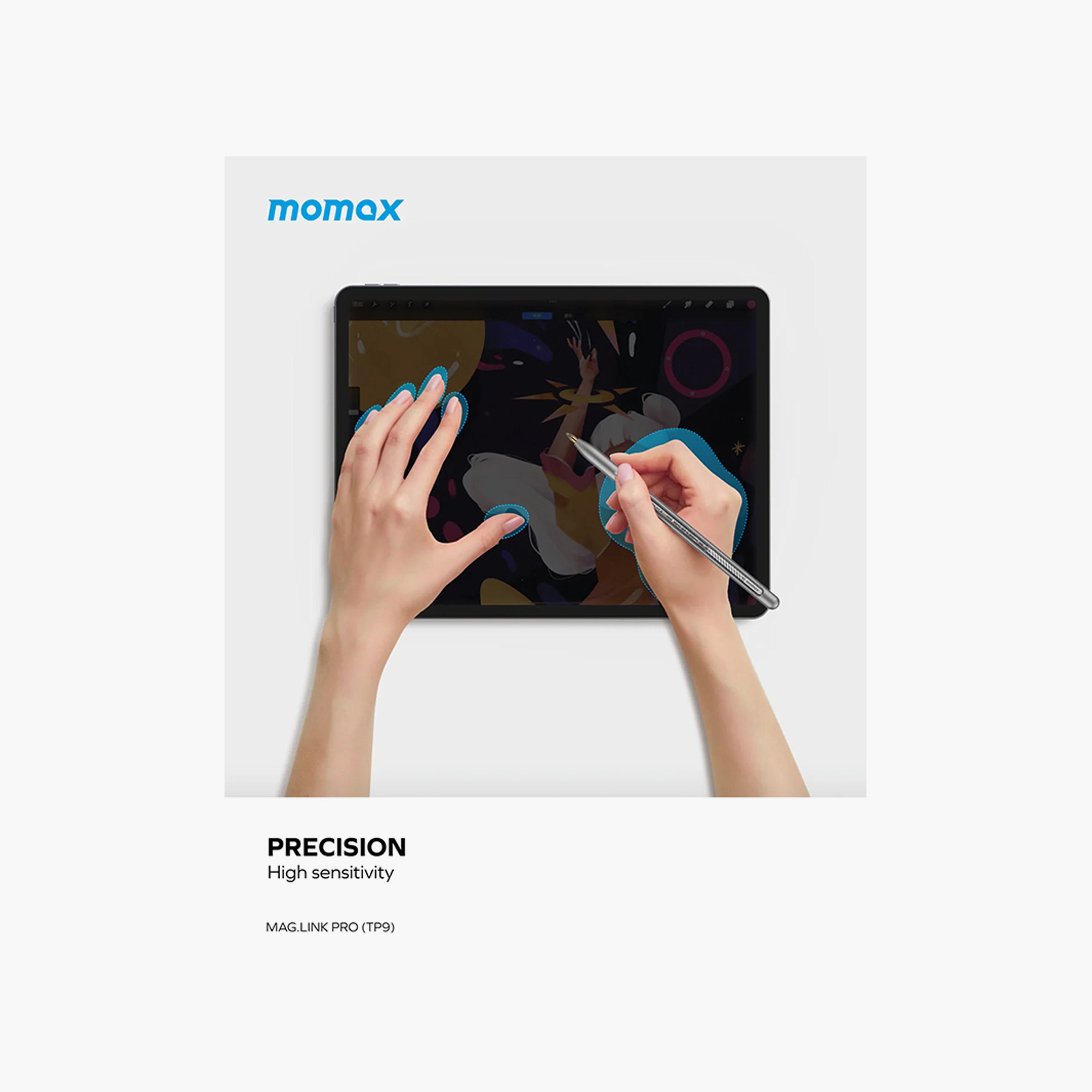 Momax Mag.Link Pro Magnetic Charging Active Stylus Pen - Grey | TP9EPROHK1-electronics-portabledevices-image-6