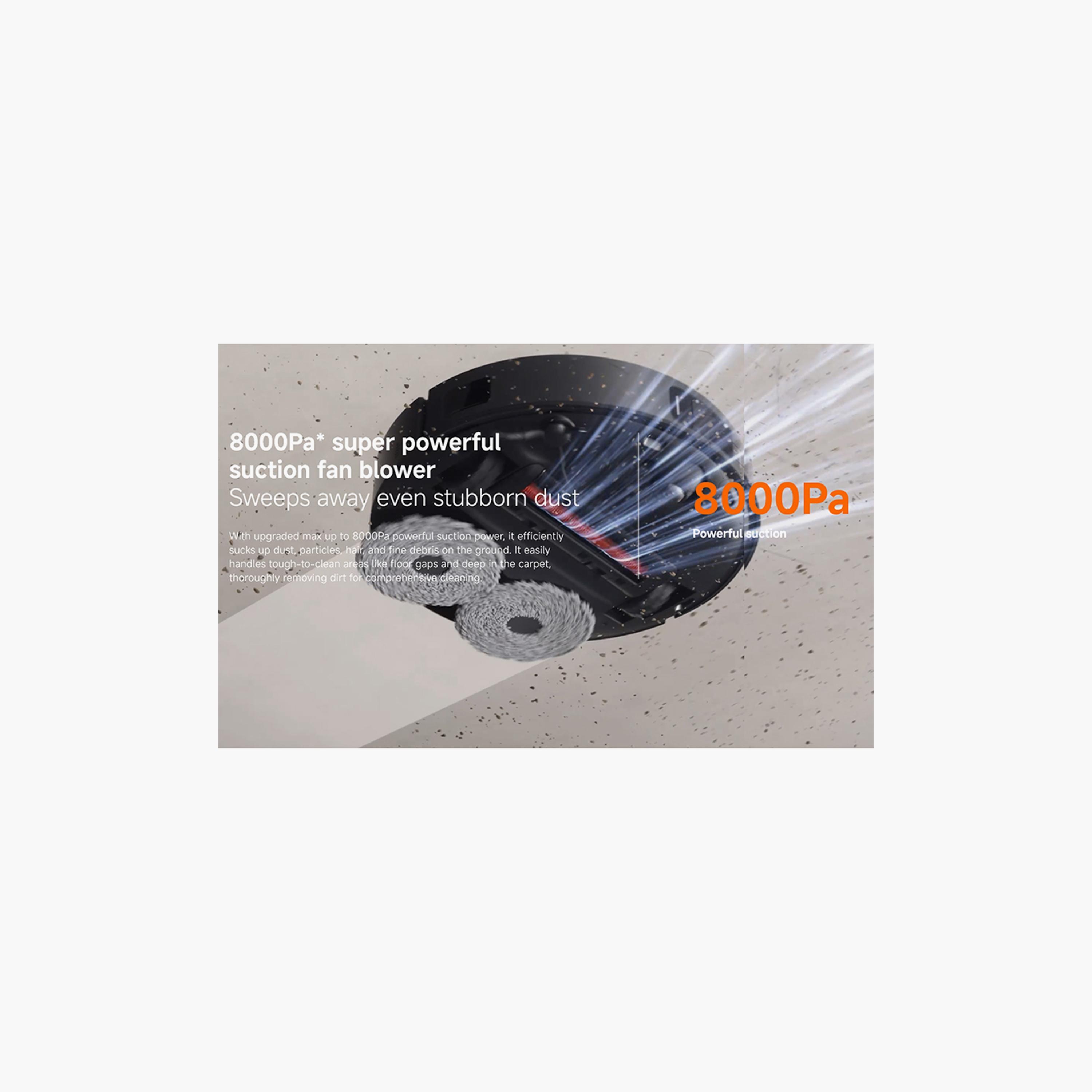 Xiaomi Mi Robot Vacuum X20 Max Mop and Sweep 8000Pa Powerful Suction LDS - Black | BHR9217GB-household-appliances-homeappliances-vacuumcleaners-image-3