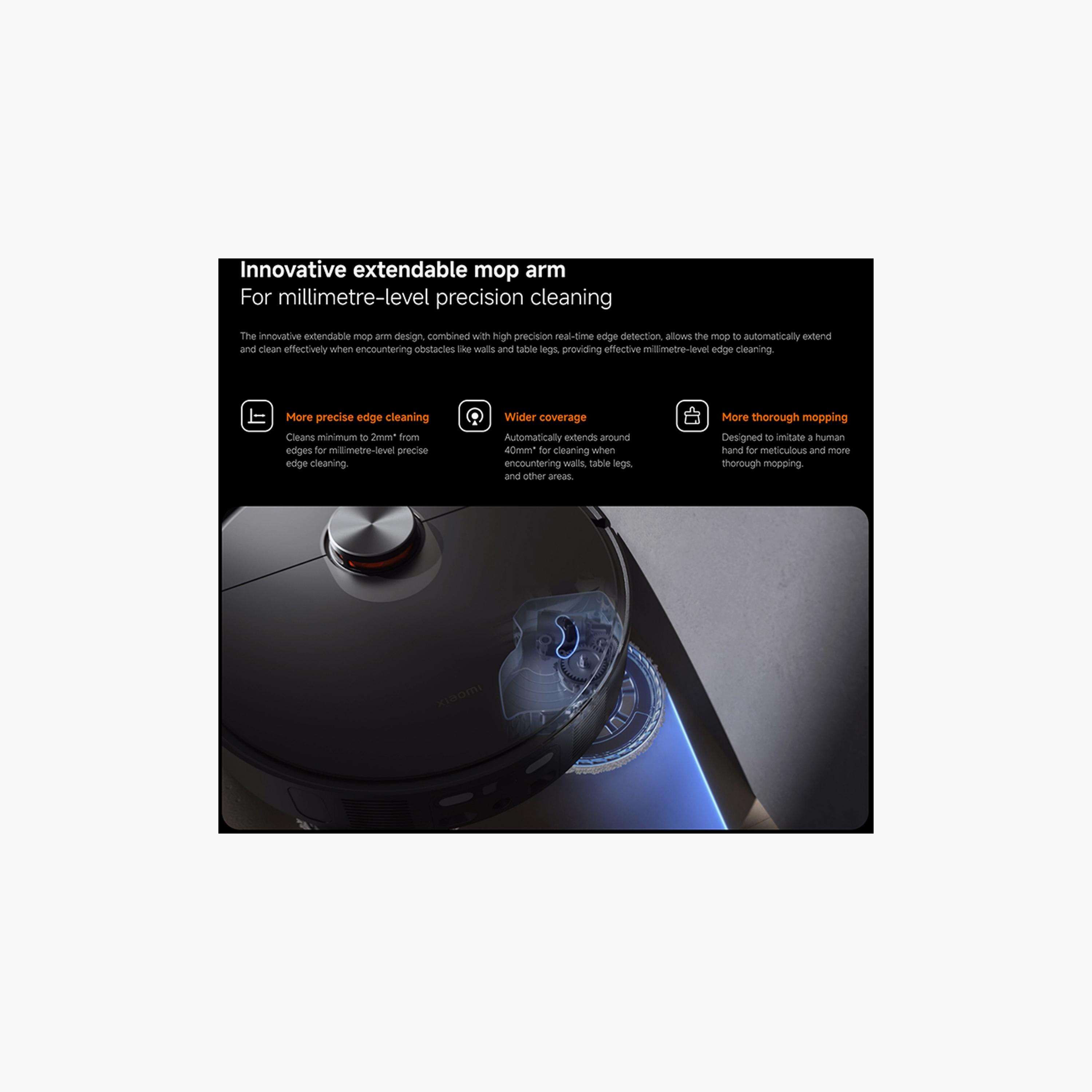 Xiaomi Mi Robot Vacuum X20 Max Mop and Sweep 8000Pa Powerful Suction LDS - Black | BHR9217GB-household-appliances-homeappliances-vacuumcleaners-image-4