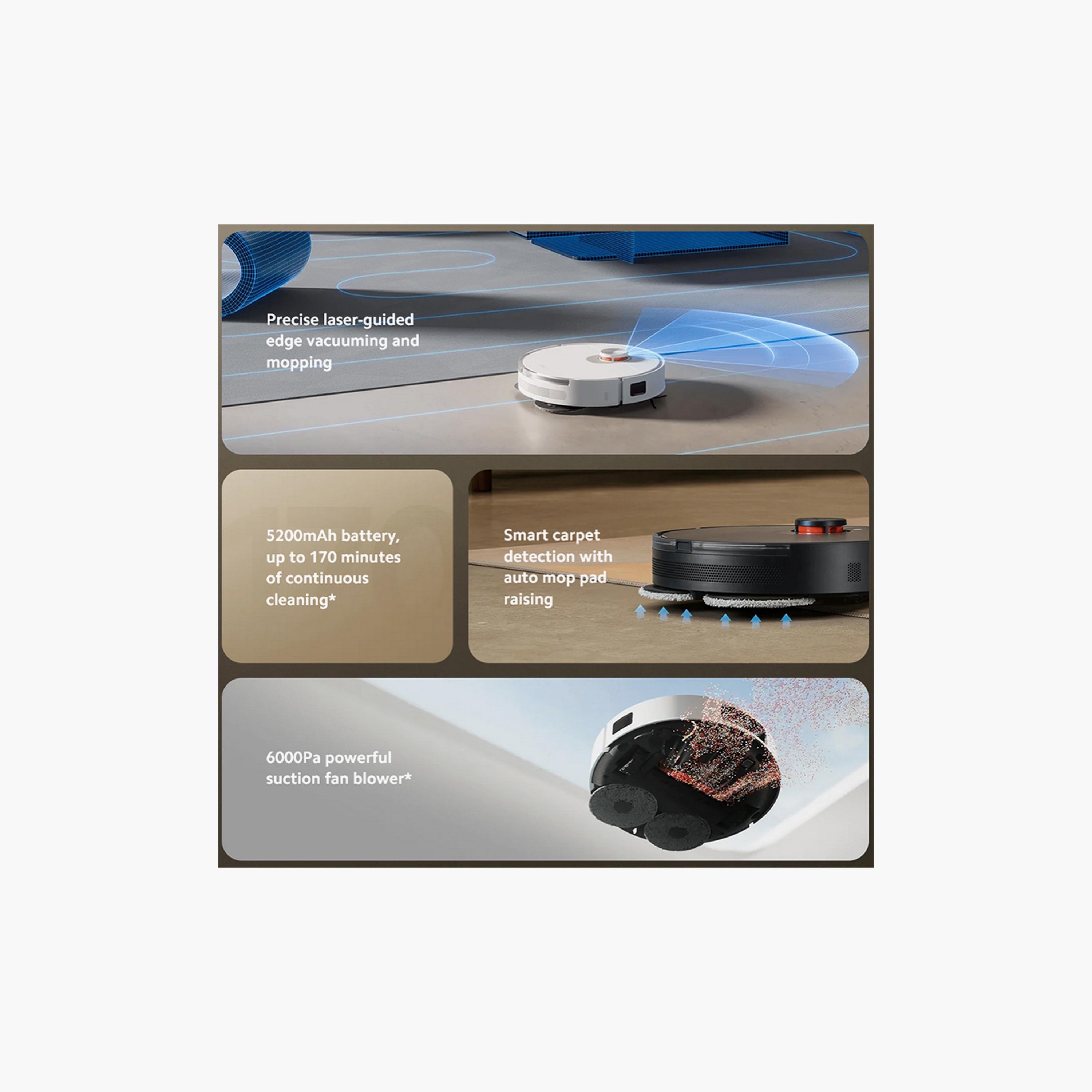 Xiaomi Mi Robot Vacuum S20 Plus Mop and Sweep 6000Pa Powerful Suction LDS - White | BHR8154GB-household-appliances-homeappliances-vacuumcleaners-image-5