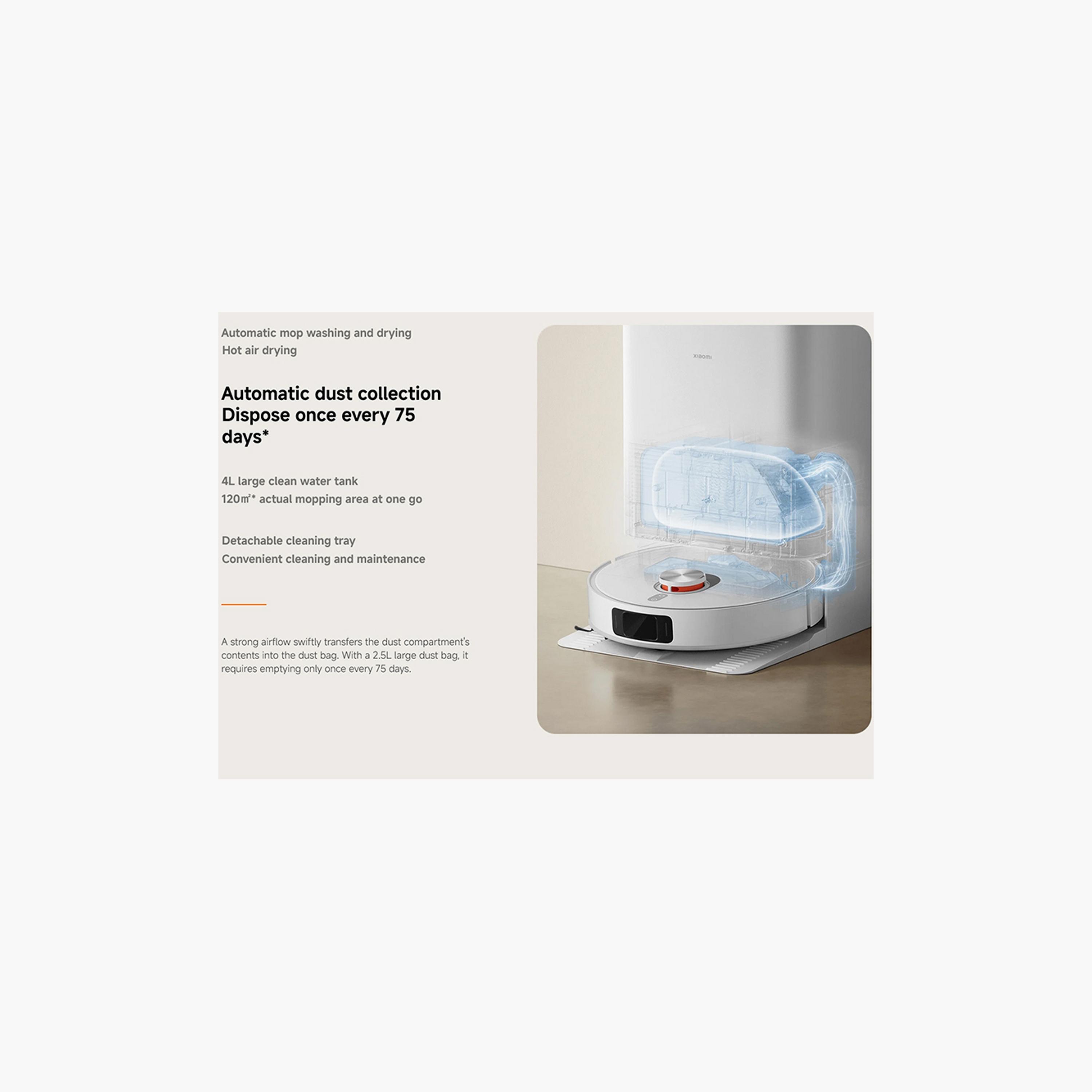 Xiaomi Mi Robot Vacuum X20 Pro Mop and Sweep 7000Pa Powerful Suction LDS - White | BHR8872EN-household-appliances-homeappliances-vacuumcleaners-image-5