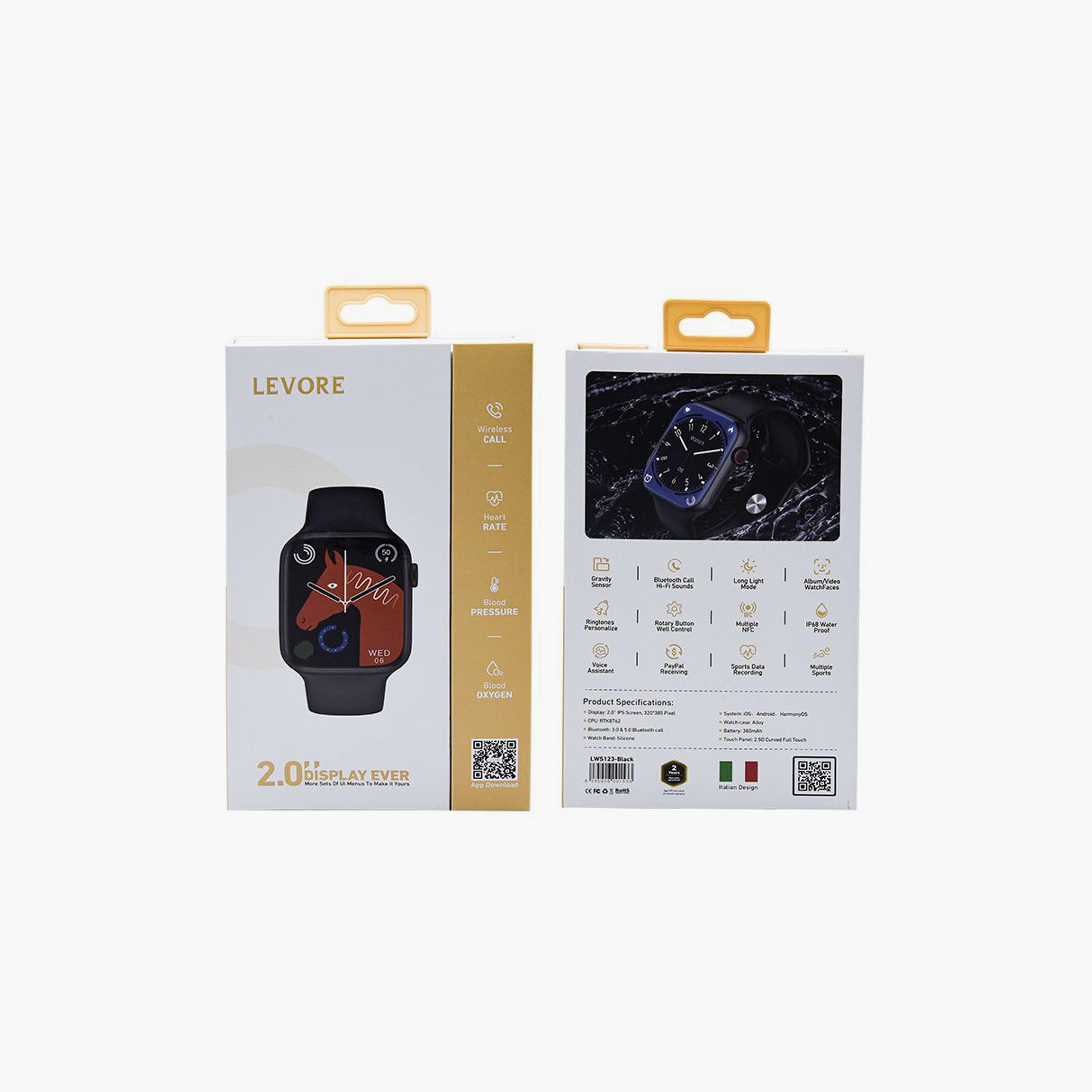 Levore Smart Watch 2.0 Inch IPS Screen - Black | LWS123-BK-electronics-smartwatches-image-5