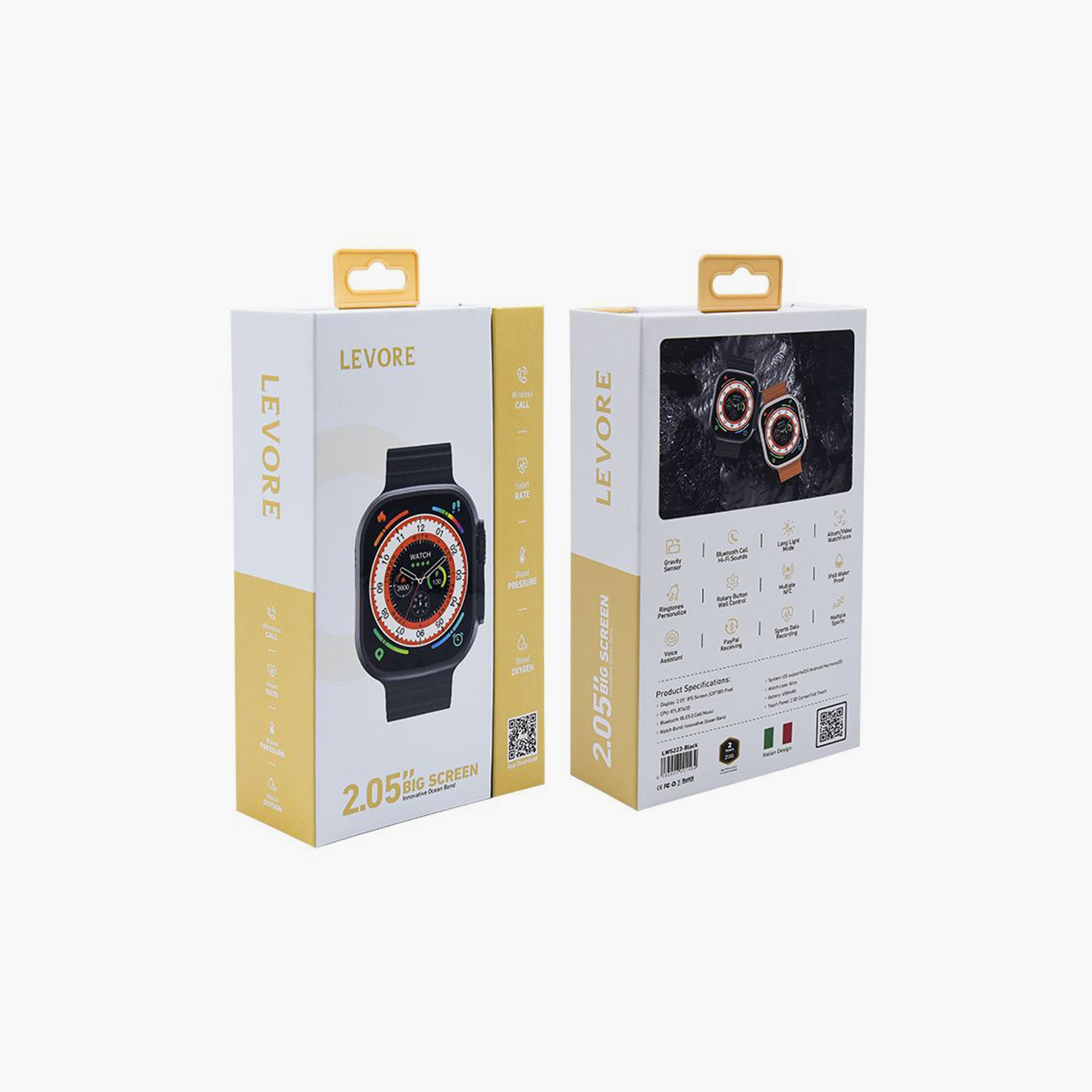 Levore Ultra Smart Watch 2.05 inch IPS Screen - Black | LWS223-BK-electronics-smartwatches-image-6