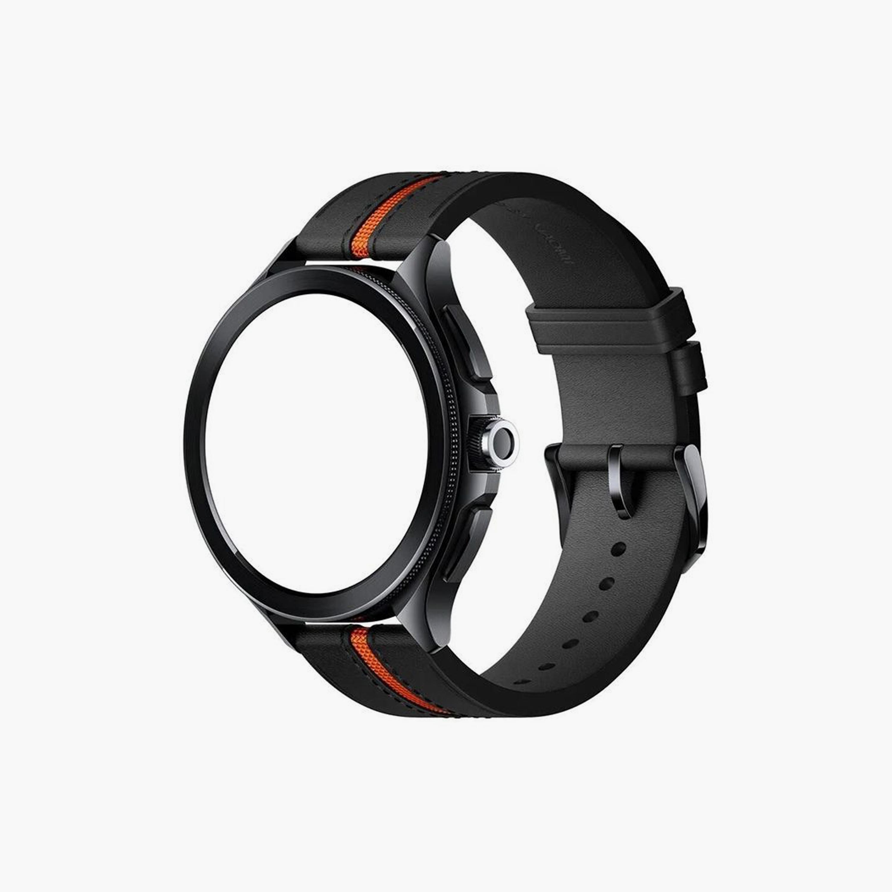 Xiaomi Watch Leather Strap Compatible with Xiaomi Watch - Black Orange | BHR7213GL-electronics-accessories-wearableaccesories-image-2