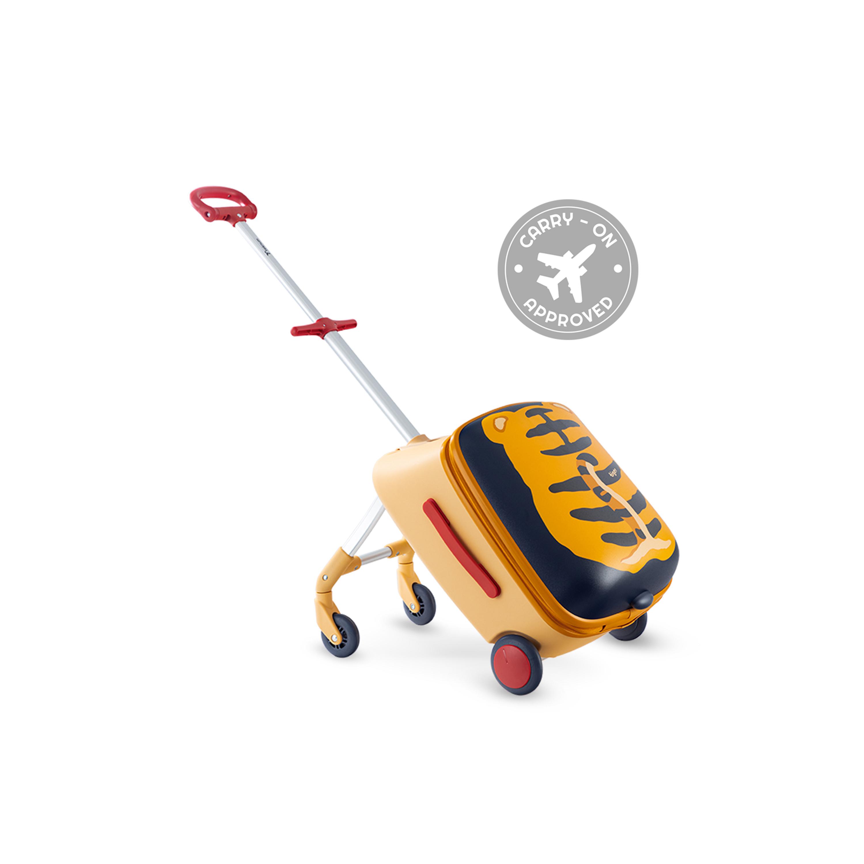 Teknum 3-In-1 Ride On Suitcase - Tiger-travel-kidstrolleyandbags-image-1