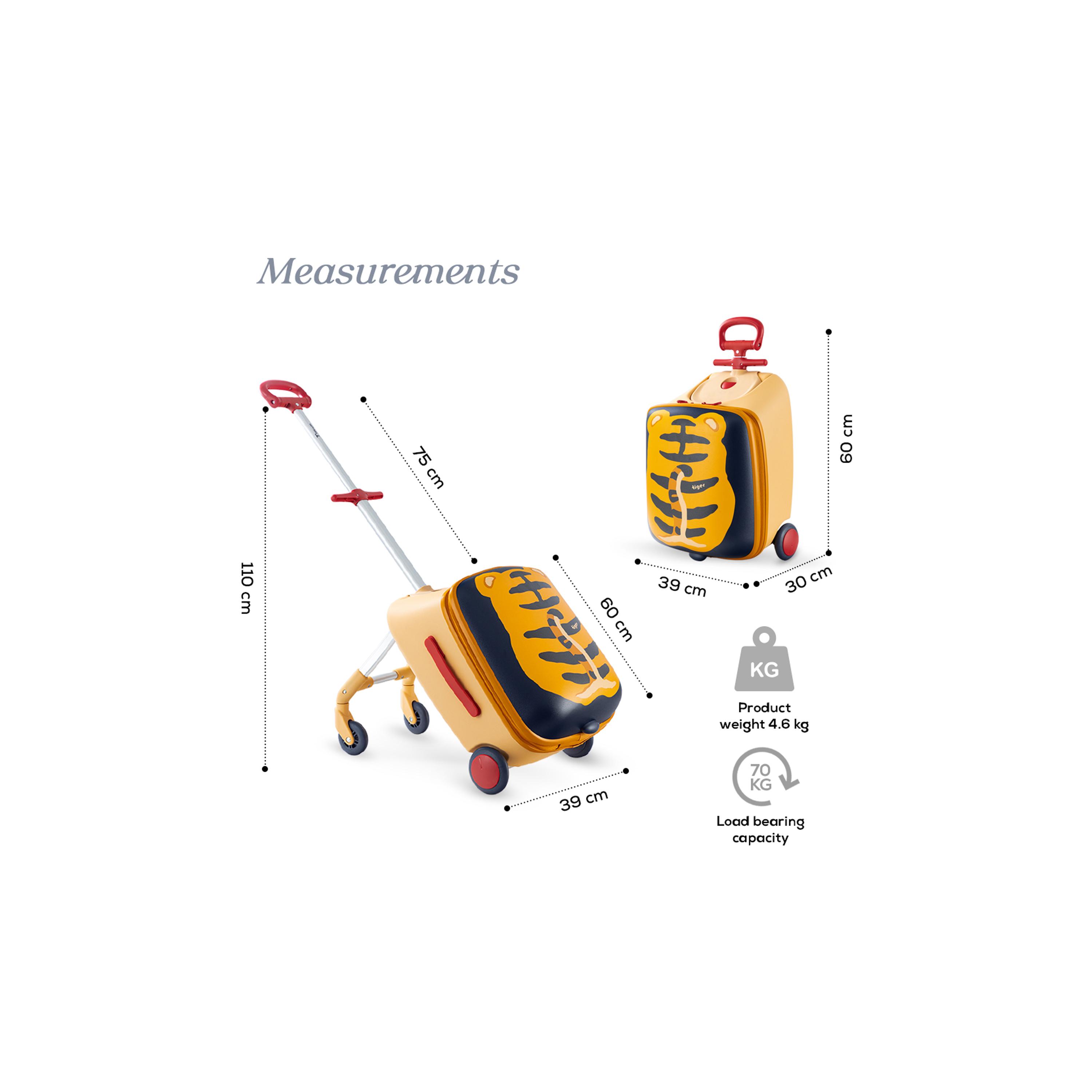 Teknum 3-In-1 Ride On Suitcase - Tiger-travel-kidstrolleyandbags-image-10