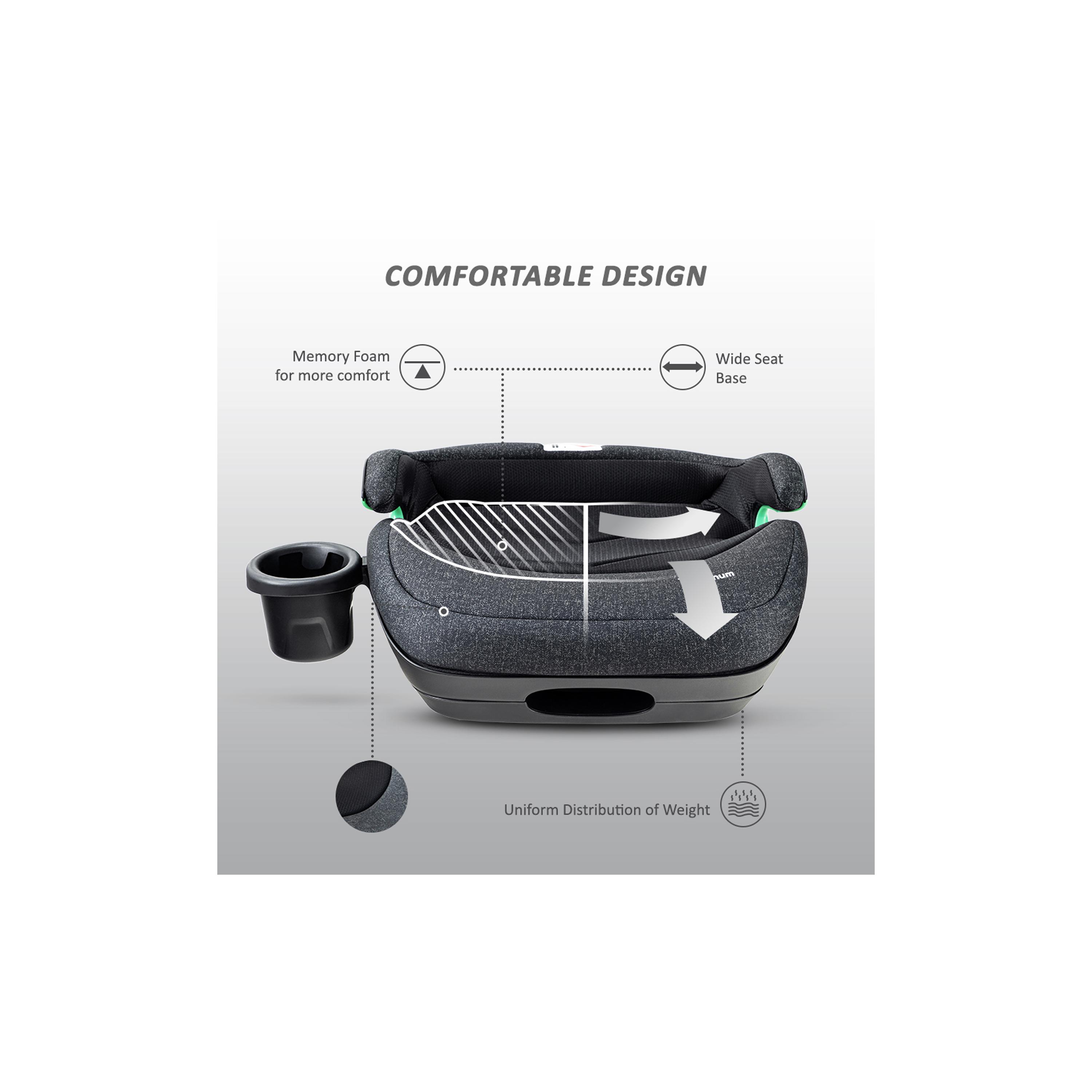 Teknum I-Size Booster Car Seat with 4 Reclining Mode & Isofix-baby-gear-carseats-image-4