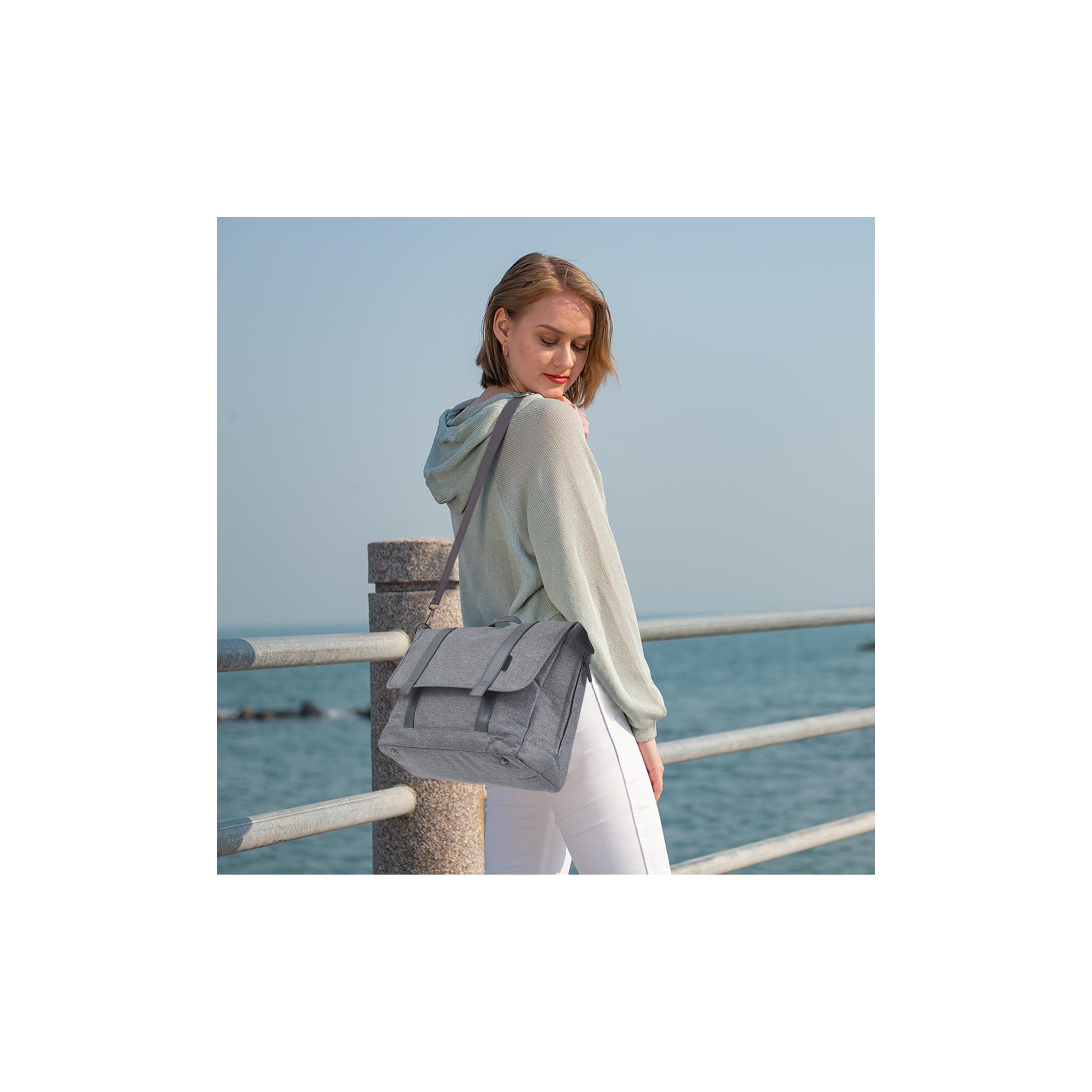 Little Story Diaper Bag with Changing Mat & Stroller Straps - Grey-baby-diapering-diaperbags-image-5