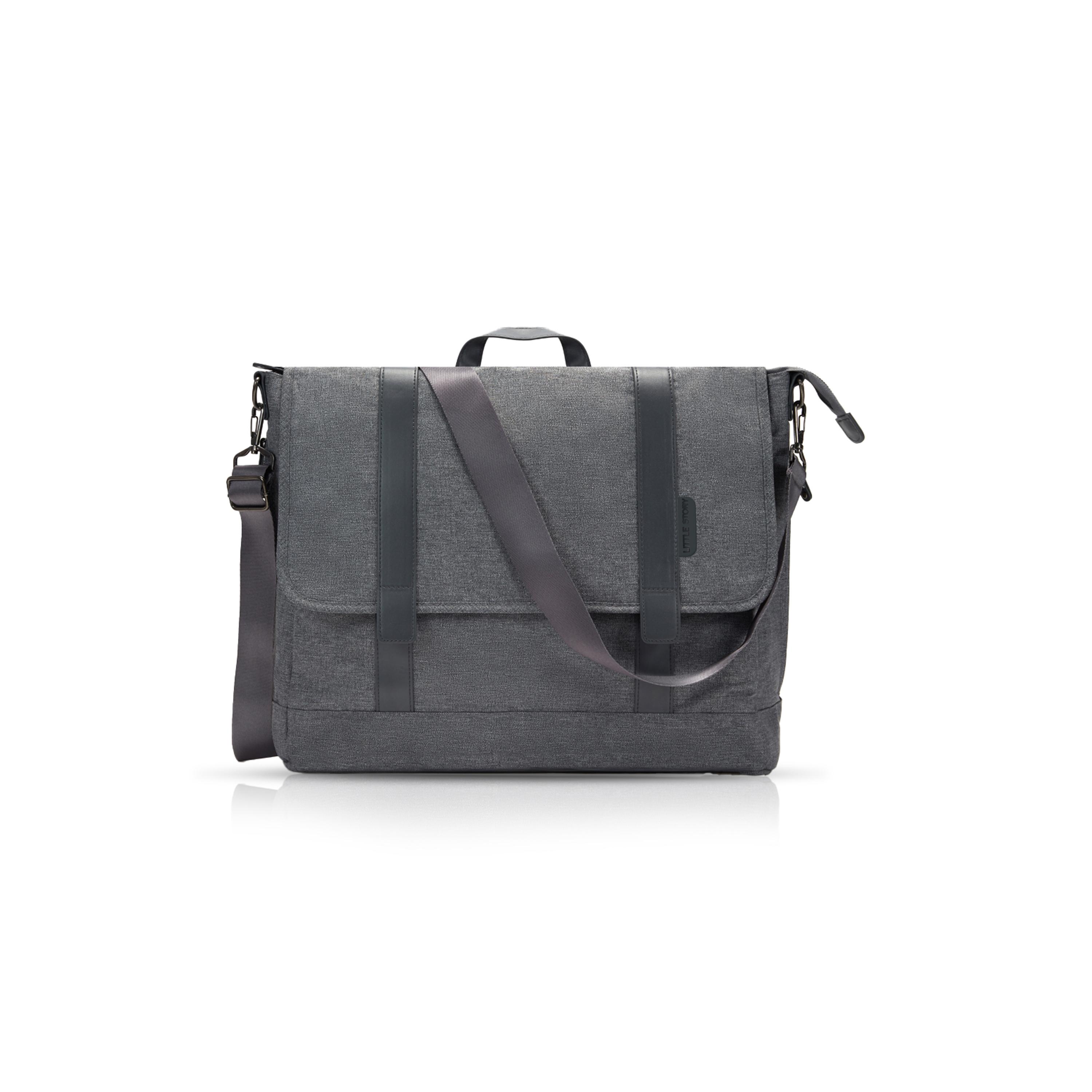 Little Story Diaper Bag with Changing Mat & Stroller Straps - Grey-baby-diapering-diaperbags-image-7