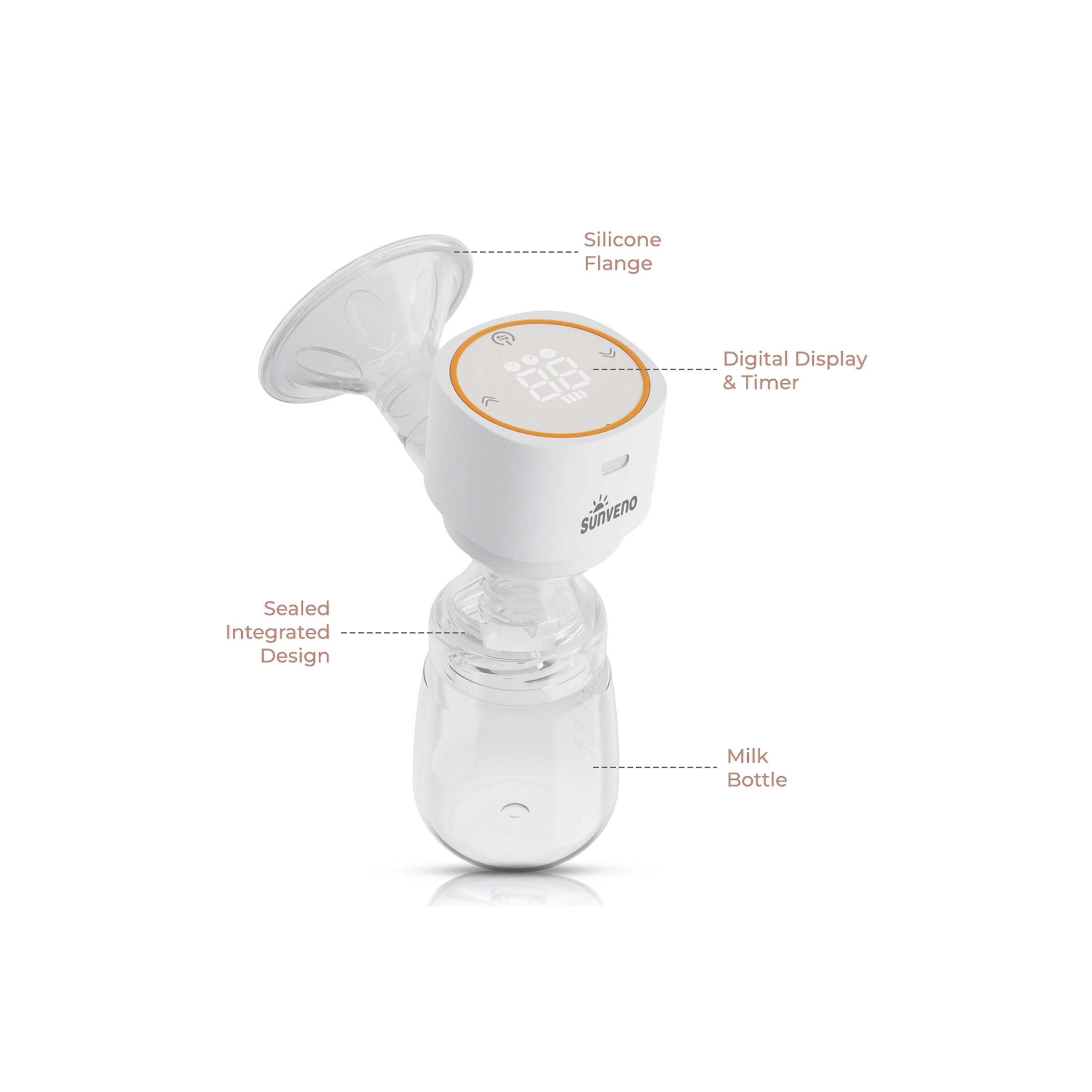 Sunveno Automatic Smart Single Breast Pump with Inbuilt Controller - White-baby-feeding-breastfeedingandcare-image-7