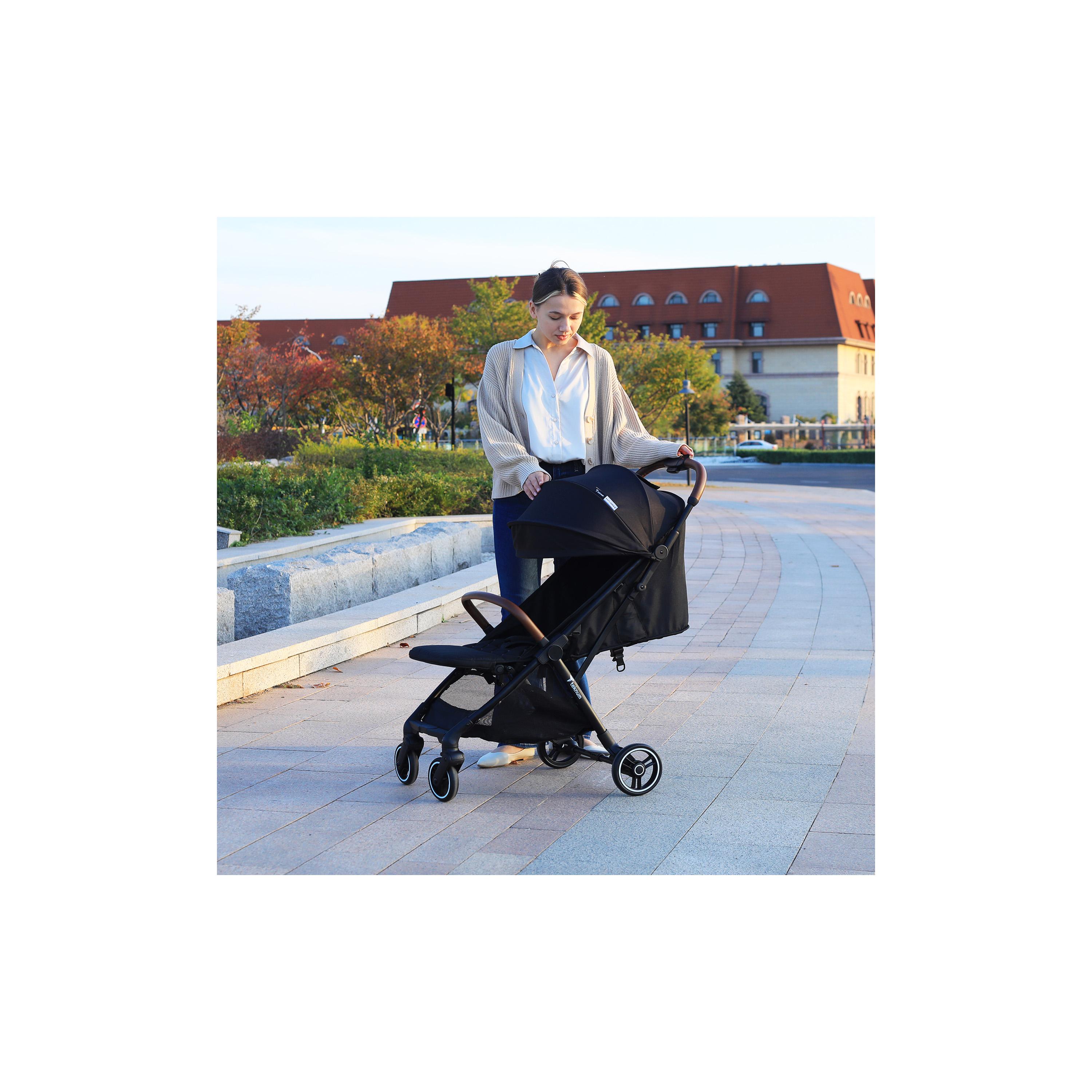 Teknum Travel Explorer 2 Autofold Stroller with Diaper Handbag Set - Grey-baby-gear-strollersandprams-strollers-image-11