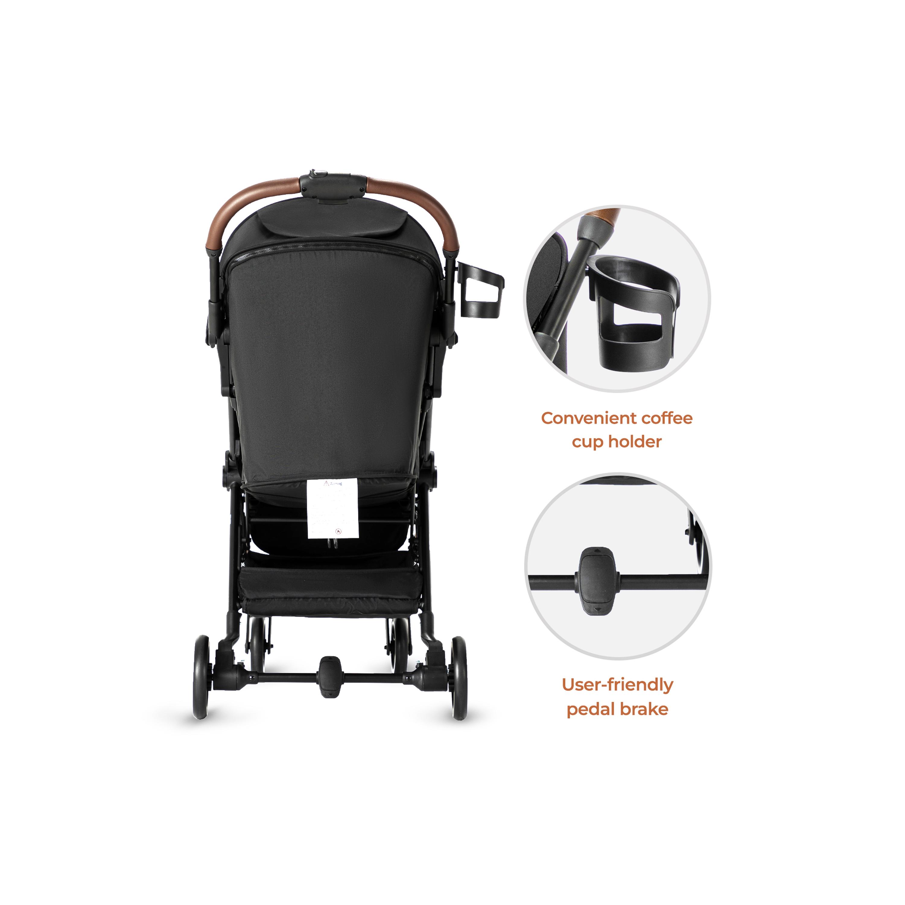Teknum Travel Explorer 2 Autofold Stroller with Diaper Handbag Set - Grey-baby-gear-strollersandprams-strollers-image-28