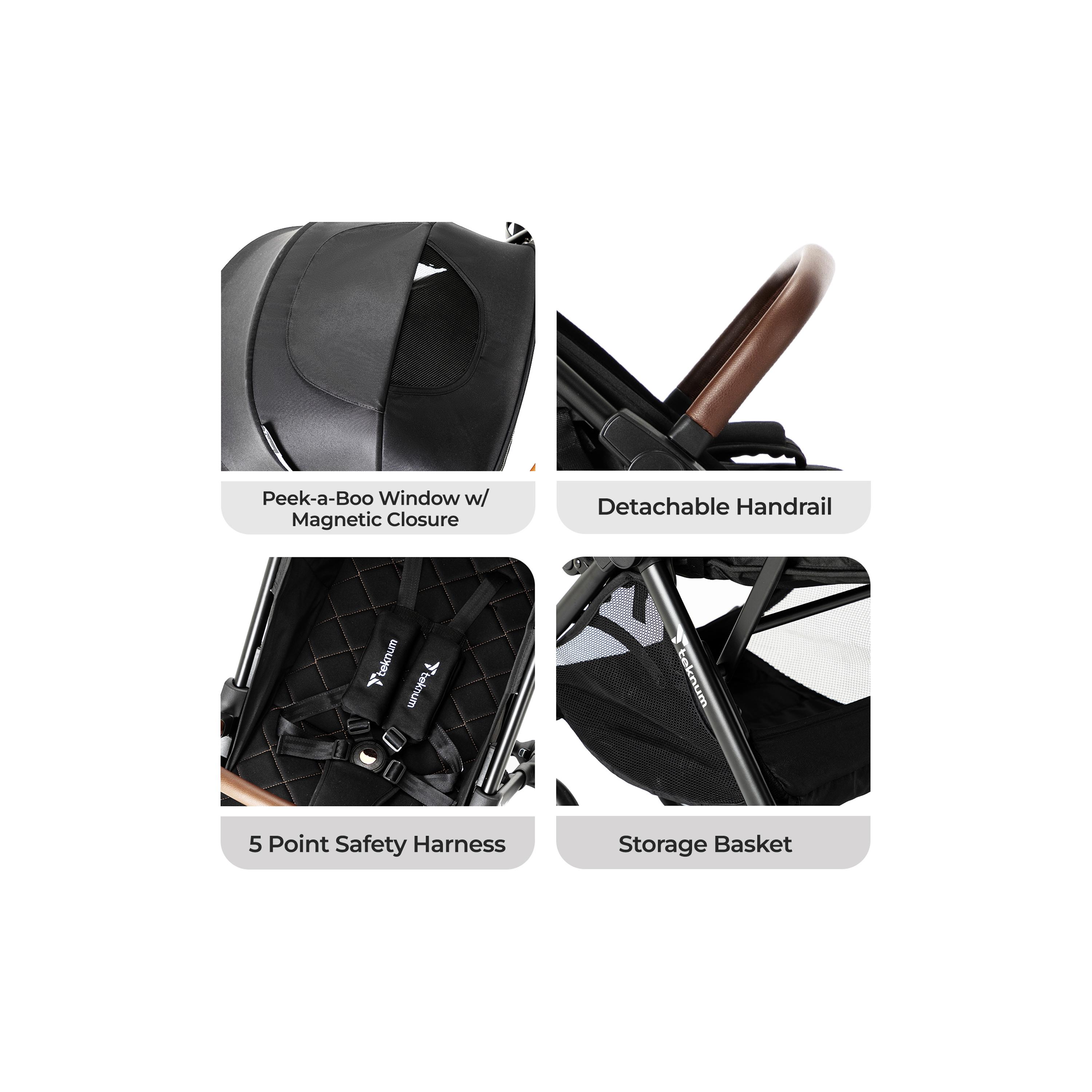 Teknum Travel Explorer 2 Autofold Stroller with Diaper Handbag Set - Grey-baby-gear-strollersandprams-strollers-image-31