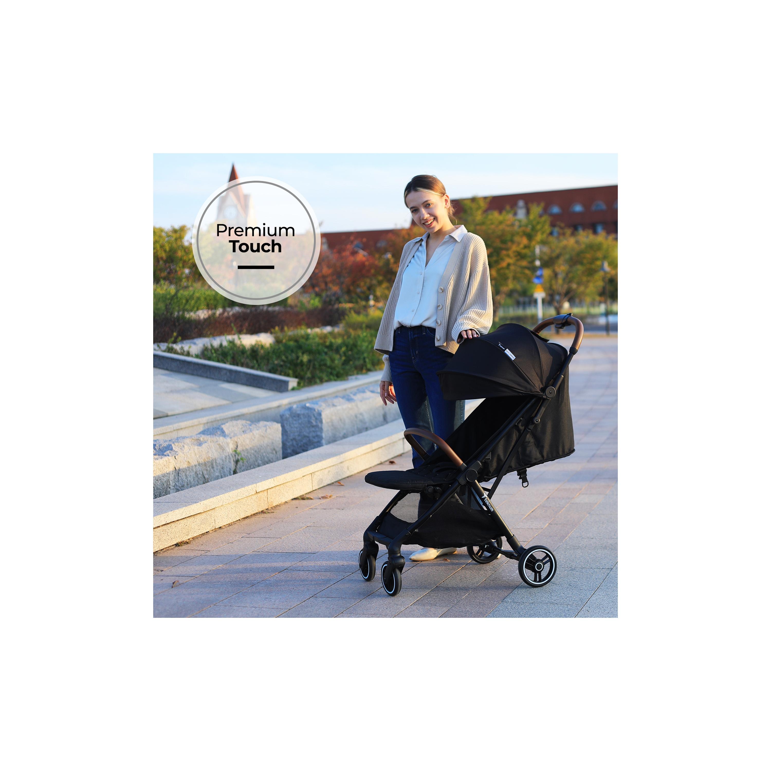 Teknum Travel Explorer 2 Autofold Stroller with Diaper Handbag Set - Grey-baby-gear-strollersandprams-strollers-image-4