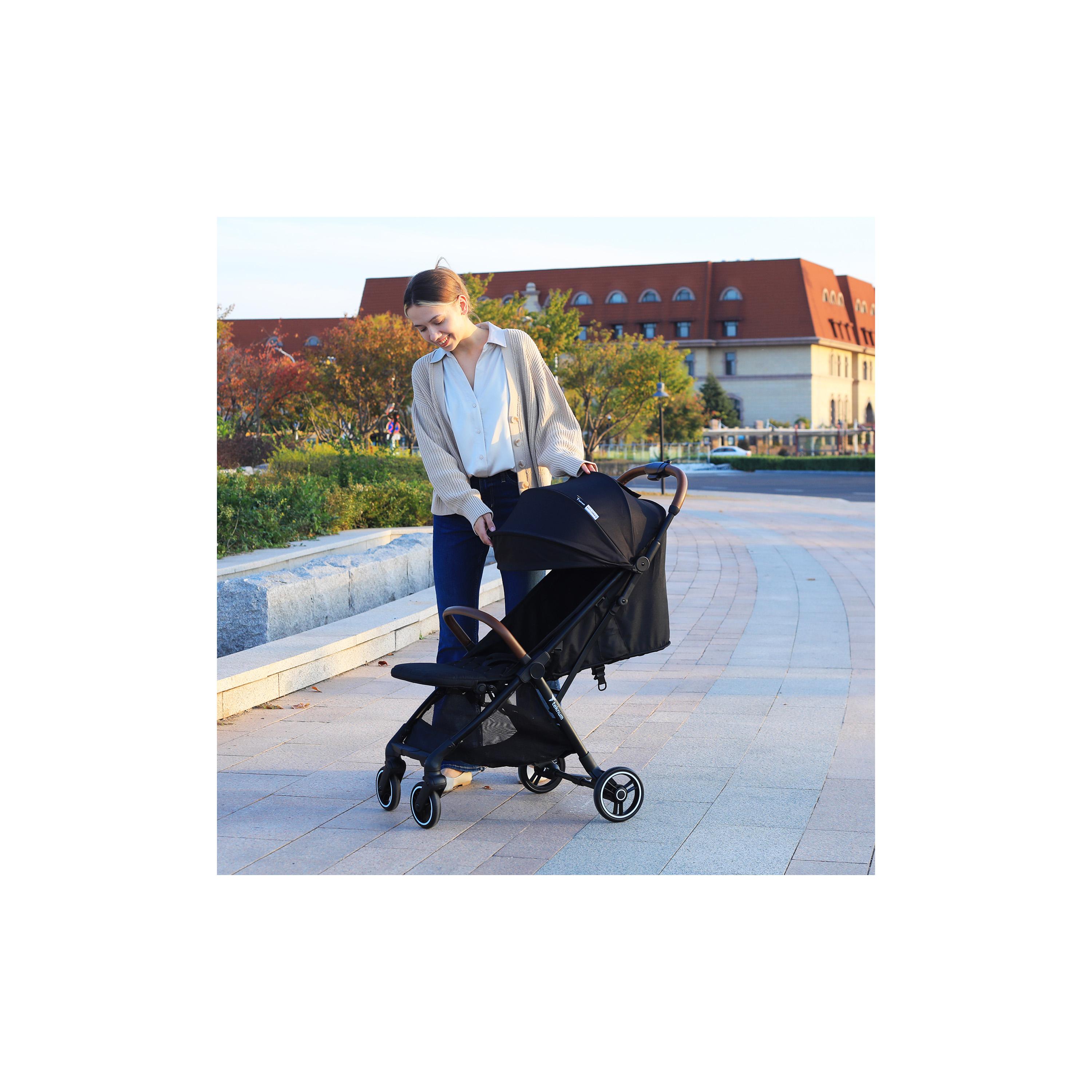 Teknum Travel Explorer 2 Autofold Stroller with Diaper Handbag Set - Grey-baby-gear-strollersandprams-strollers-image-5
