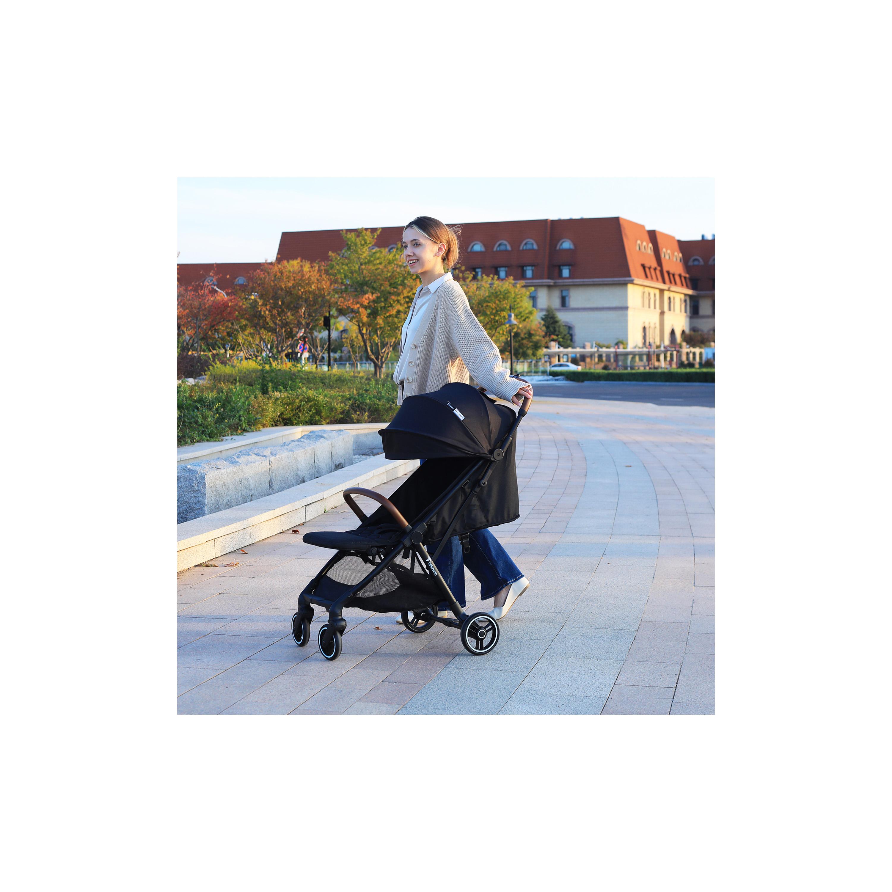 Teknum Travel Explorer 2 Autofold Stroller with Diaper Handbag Set - Grey-baby-gear-strollersandprams-strollers-image-9