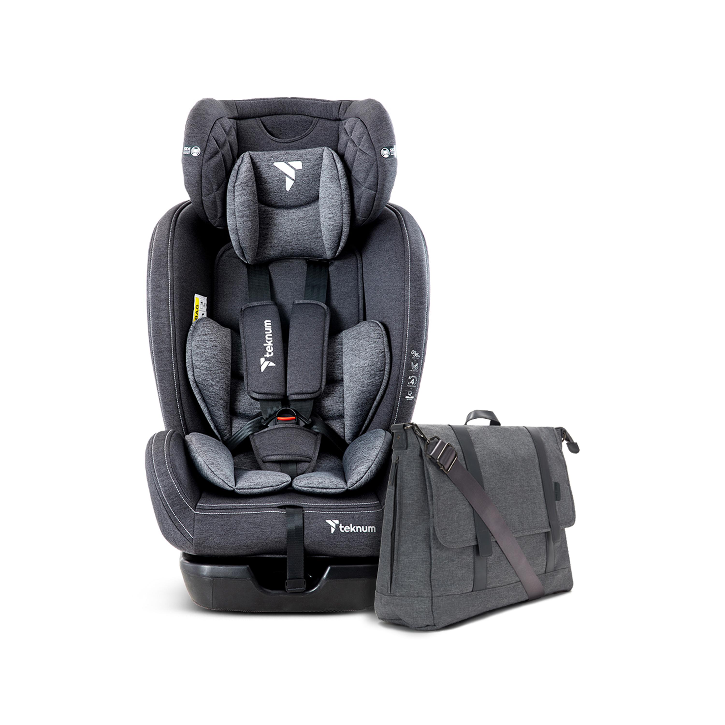 Teknum Evolve 2 Car Seat with Diaper Hand Bag - Grey-baby-gear-carseats-image-1