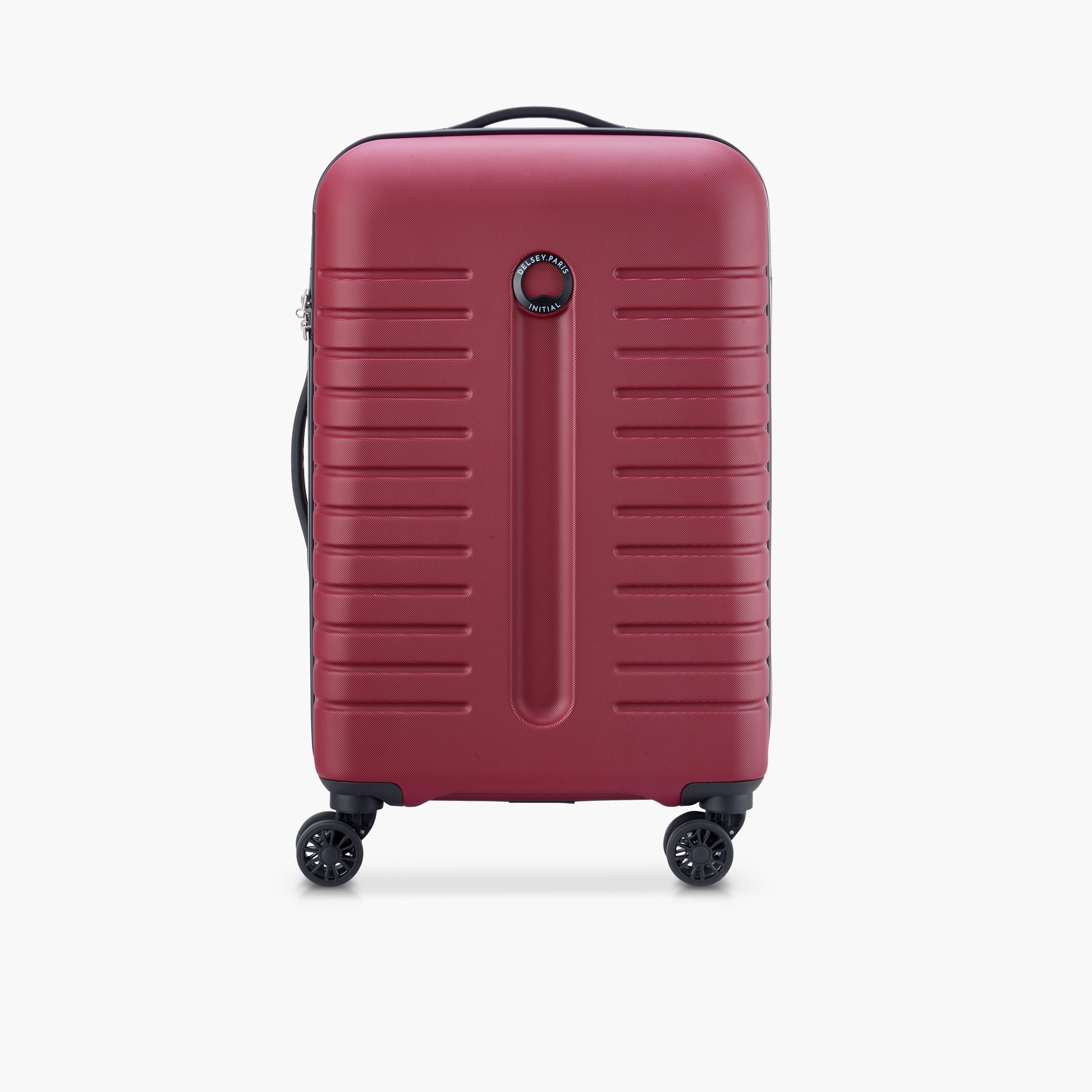 Delsey Paris Iroise Hardcase Expendable Double Wheel Cabin Trolley Luggage Bag 55 CM Red-travel-luggagesandbags-luggage-image-1