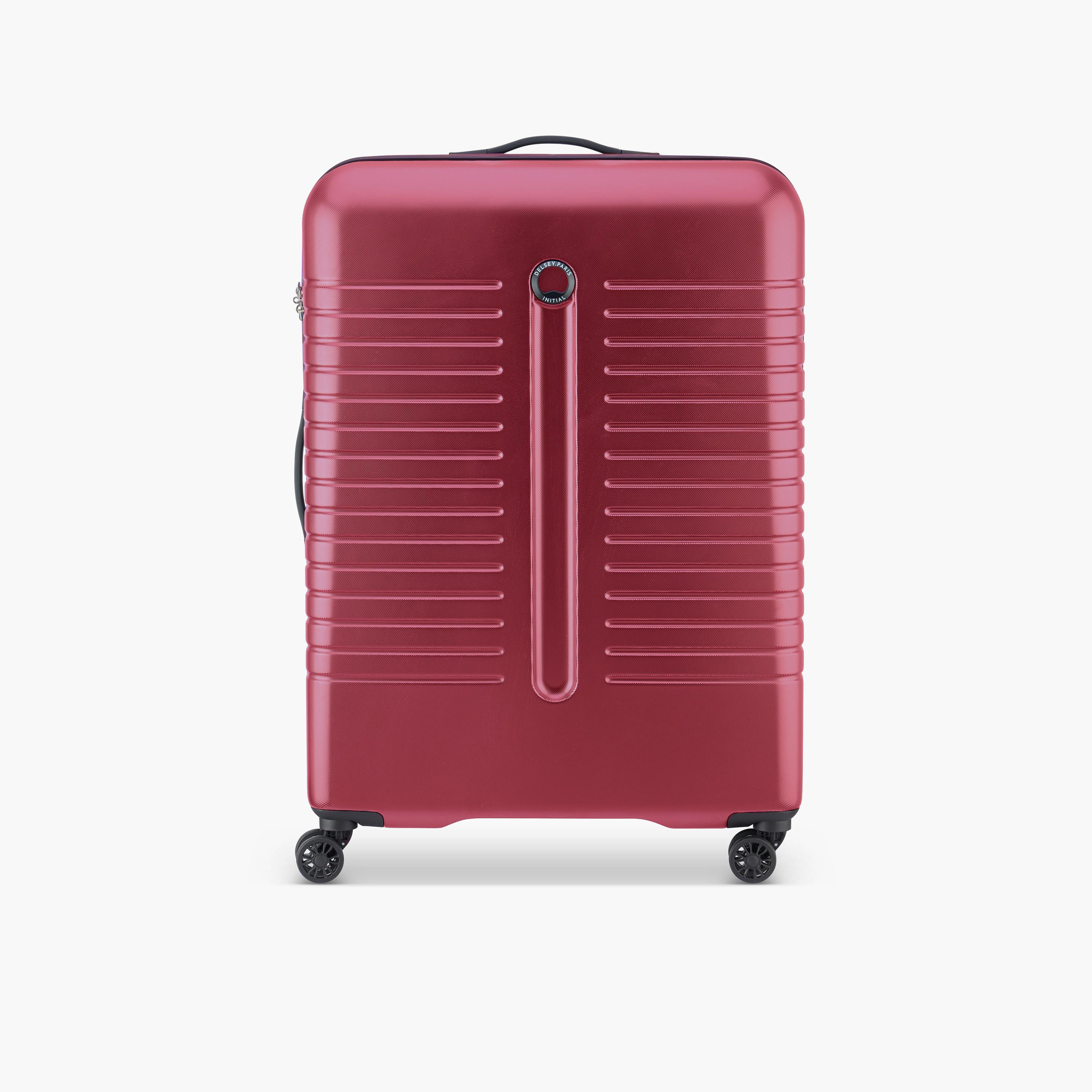Delsey Paris Iroise Hardcase Expendable Double Wheel Trolley Luggage Bag 66 CM Red-travel-luggagesandbags-luggage-image-1