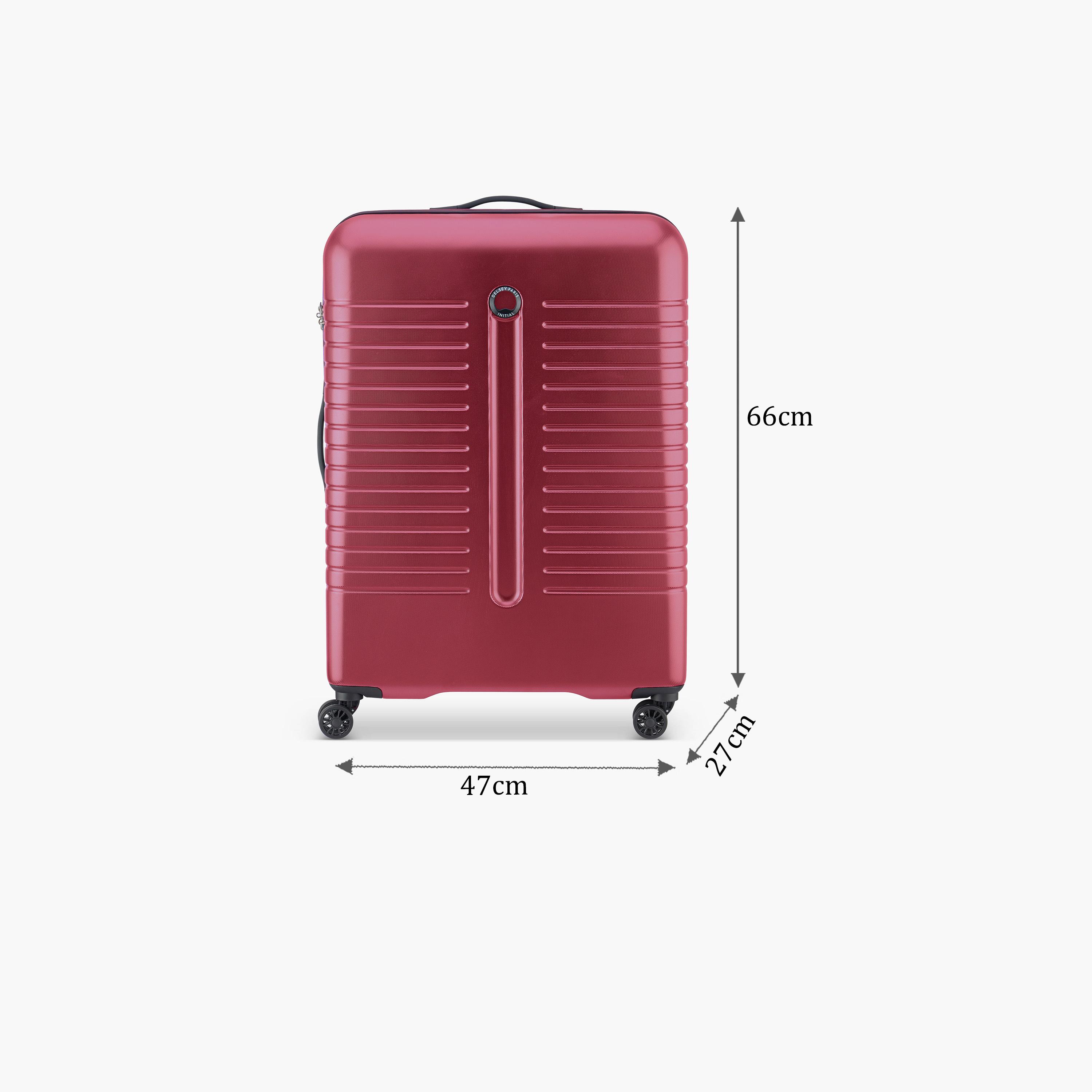 Delsey Paris Iroise Hardcase Expendable Double Wheel Trolley Luggage Bag 66 CM Red-travel-luggagesandbags-luggage-image-2