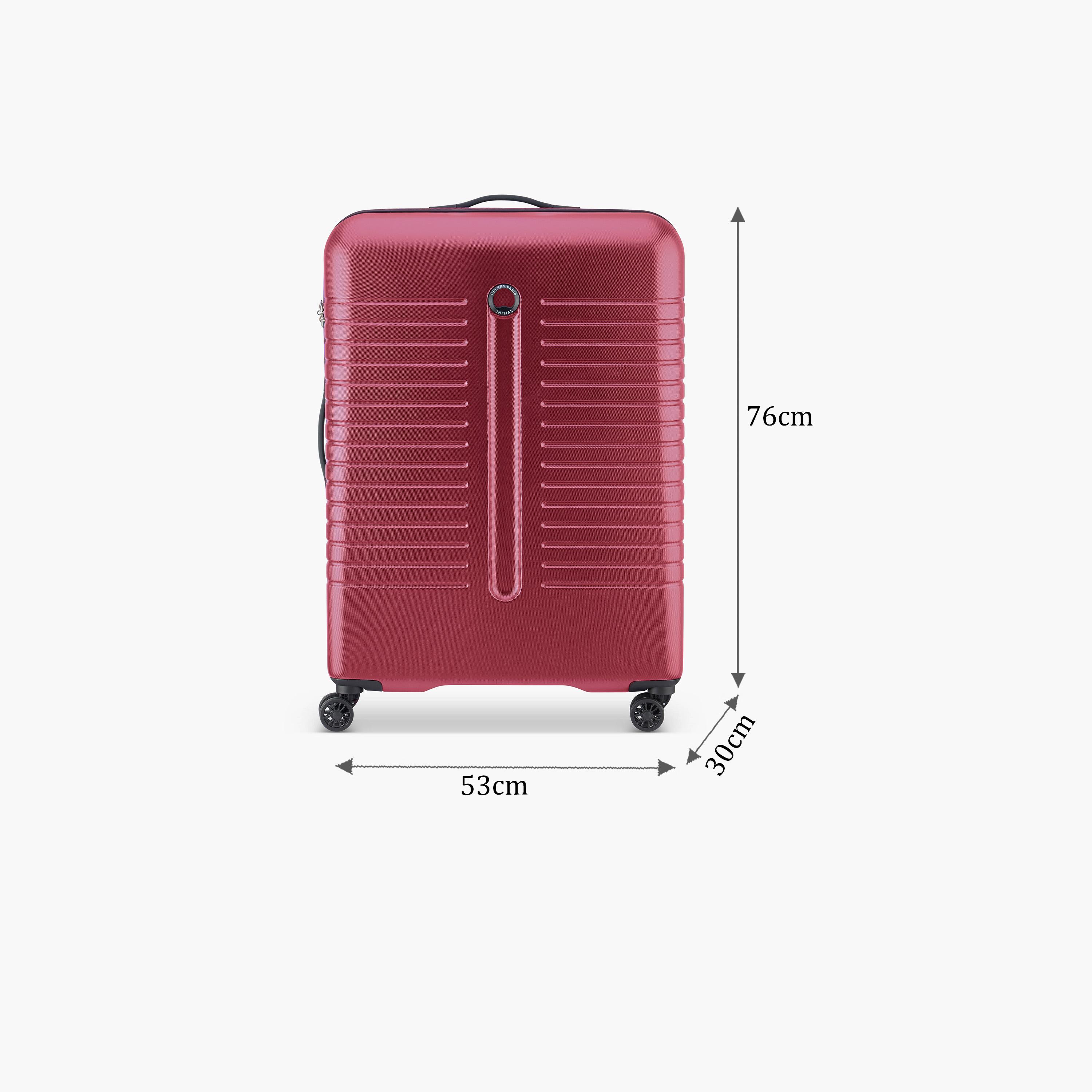 Delsey Paris Iroise Hardcase Expendable Double Wheel Trolley Luggage Bag 76 CM Red-travel-luggagesandbags-luggage-image-2