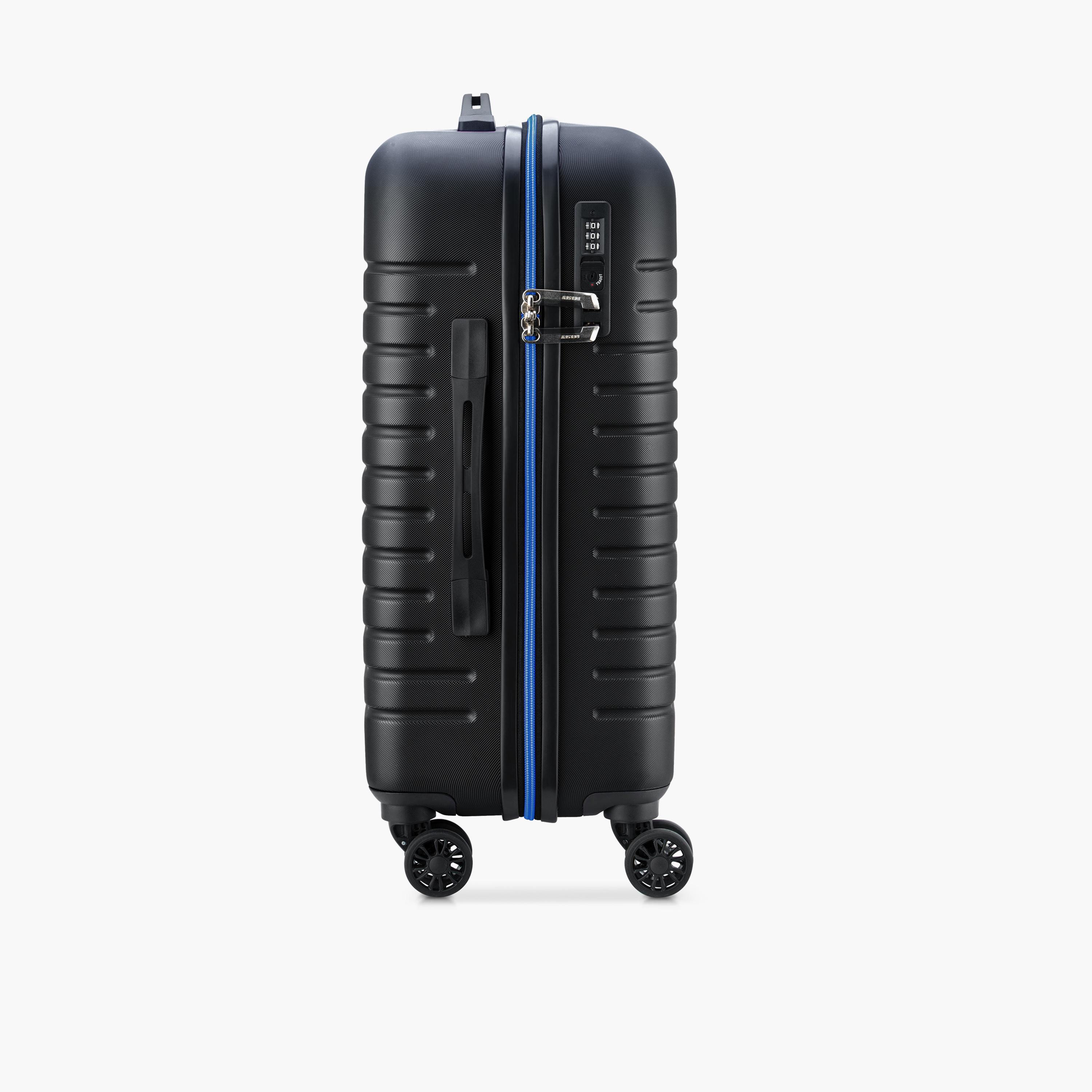 Delsey Paris Iroise Hardcase Expendable Double Wheel Cabin Trolley Luggage Bag 55 CM Black-travel-luggagesandbags-luggage-image-7