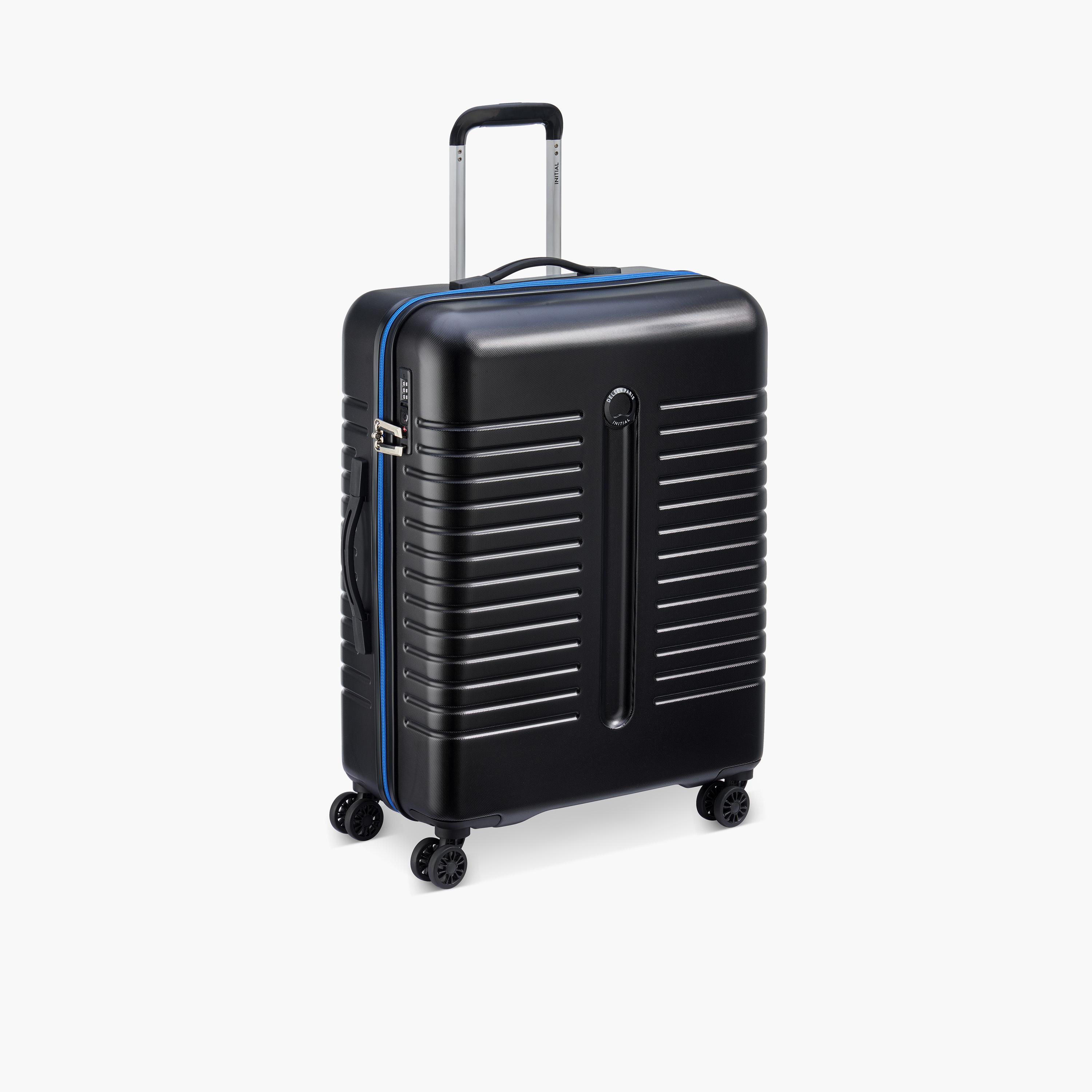 Delsey Paris Iroise Hardcase Expendable Double Wheel Trolley Luggage Bag 66 CM Black-travel-luggagesandbags-luggage-image-5