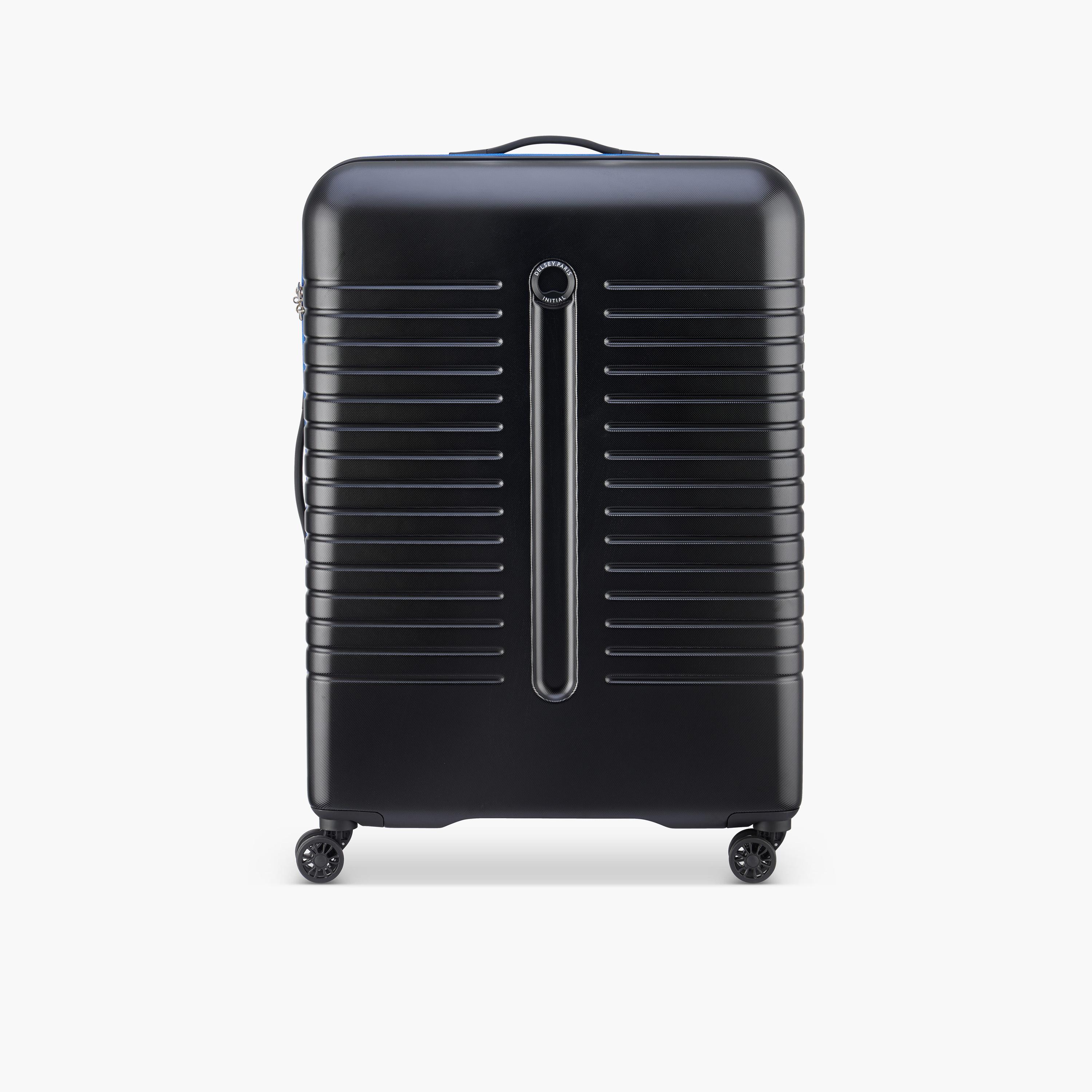 Delsey Paris Iroise Hardcase Expendable Double Wheel Trolley Luggage Bag 76 CM Black-travel-luggagesandbags-luggage-image-1