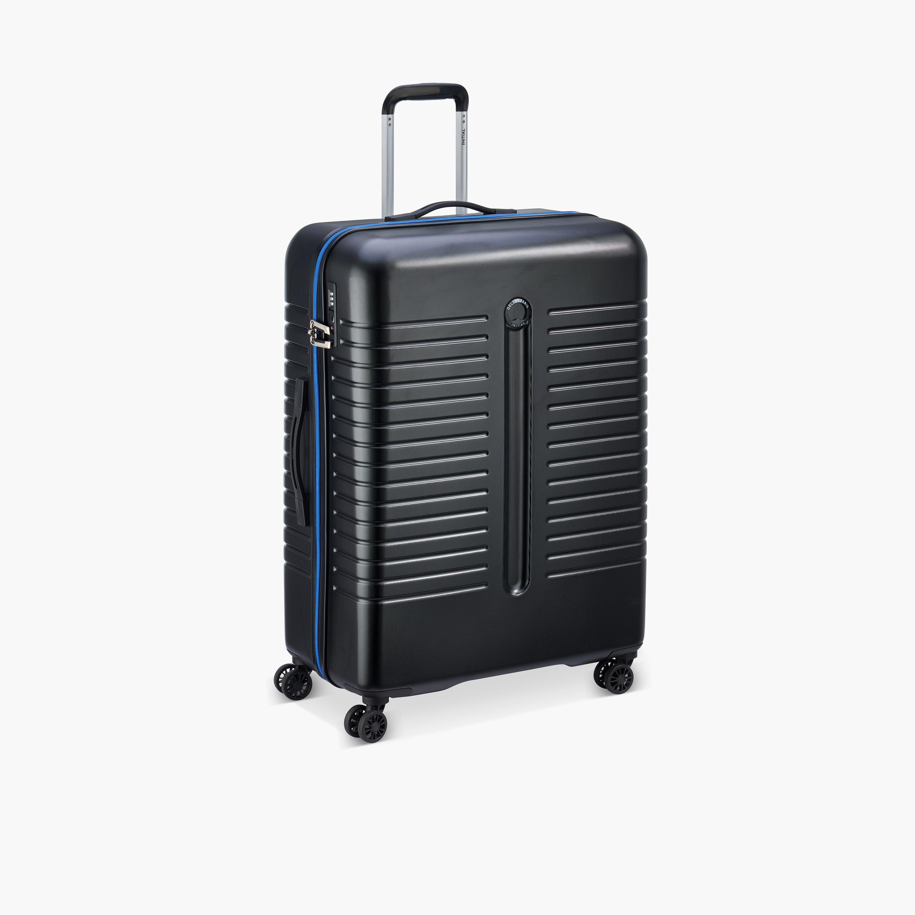 Delsey Paris Iroise Hardcase Expendable Double Wheel Trolley Luggage Bag 76 CM Black-travel-luggagesandbags-luggage-image-5