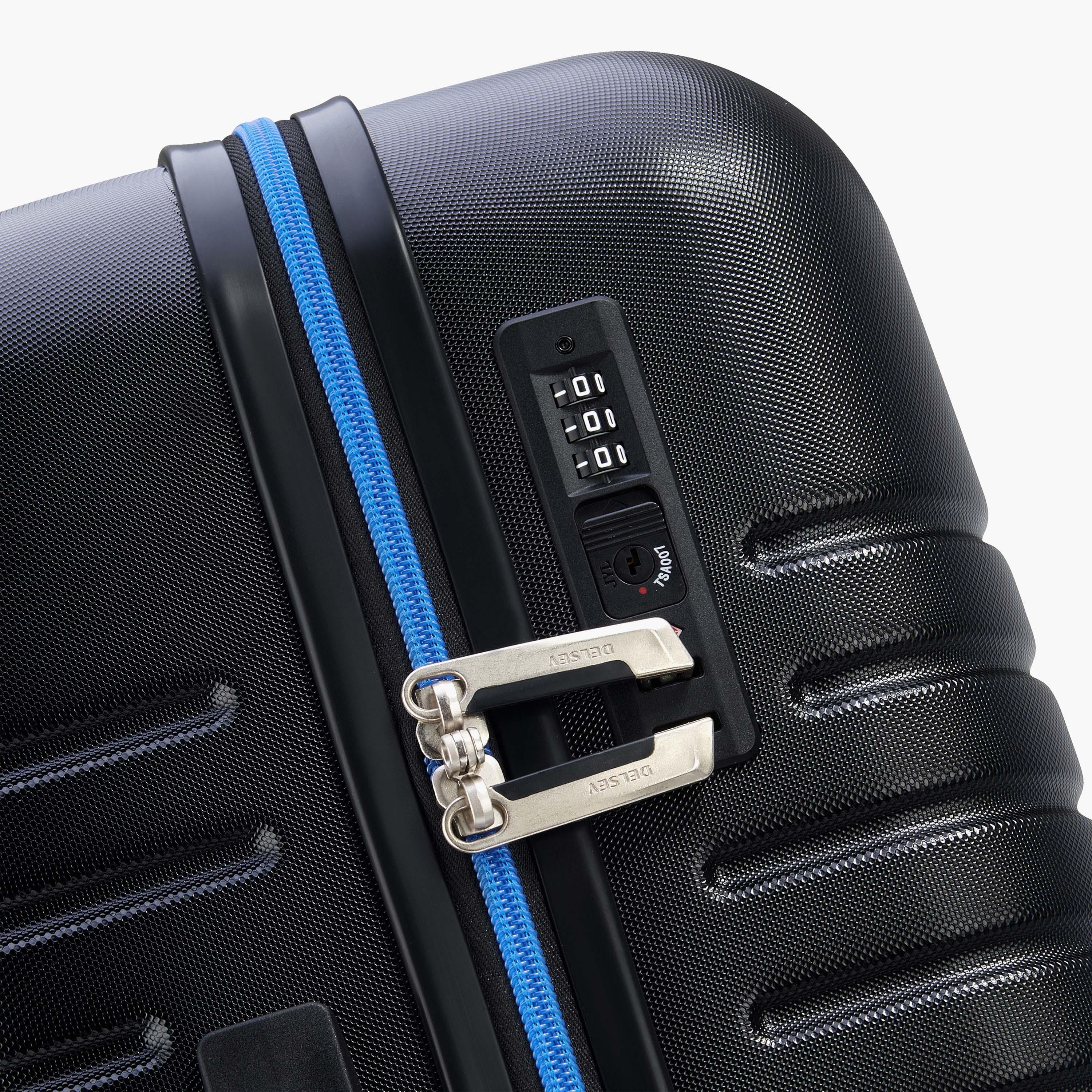 Delsey Paris Iroise Hardcase Expendable Double Wheel Trolley Luggage Bag 76 CM Black-travel-luggagesandbags-luggage-image-9