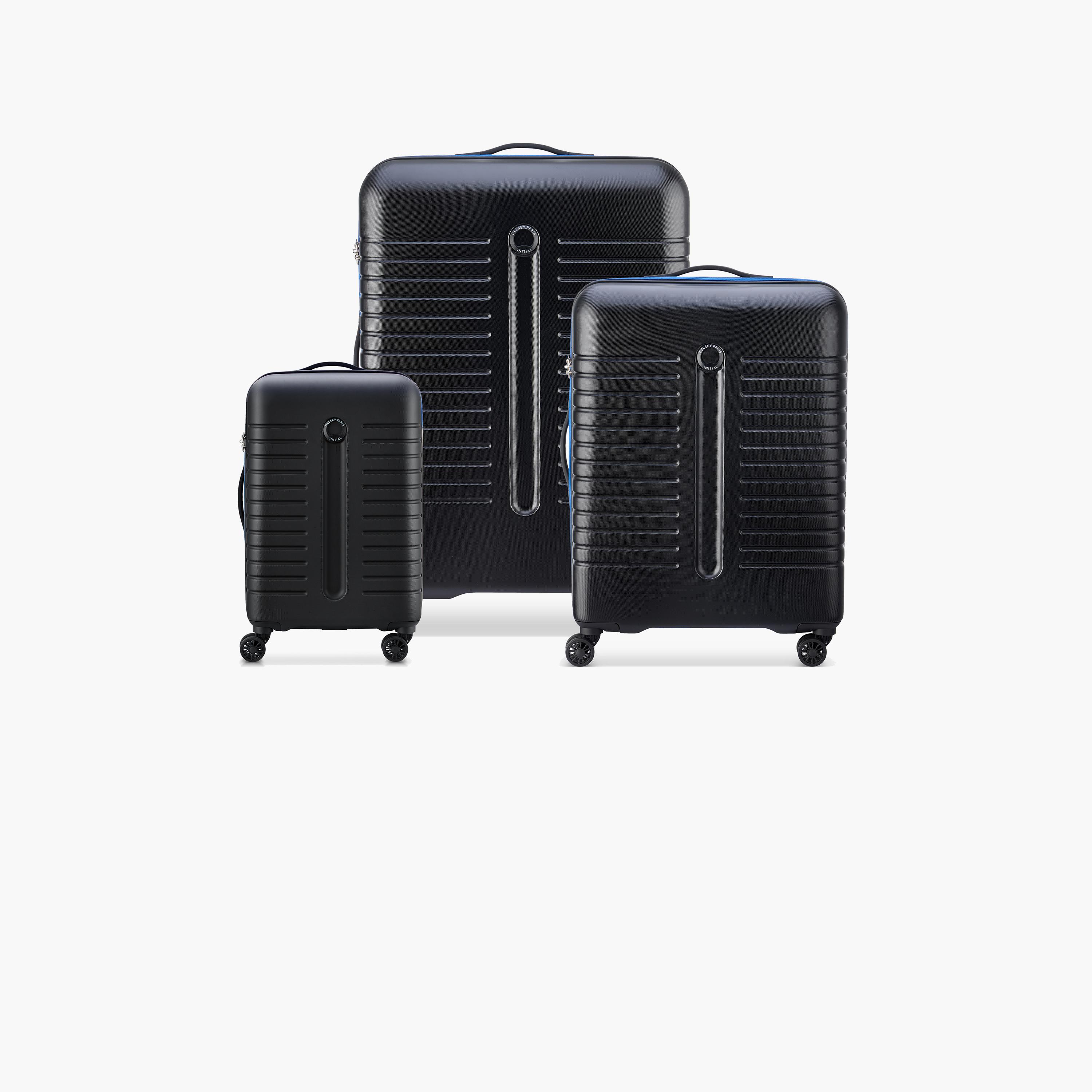 Delsey Paris Irosie Hardcase Double Wheel Trolley 3pcs set (L+M+S) 55/66/76 CM Black-travel-luggagesandbags-luggage-image-1