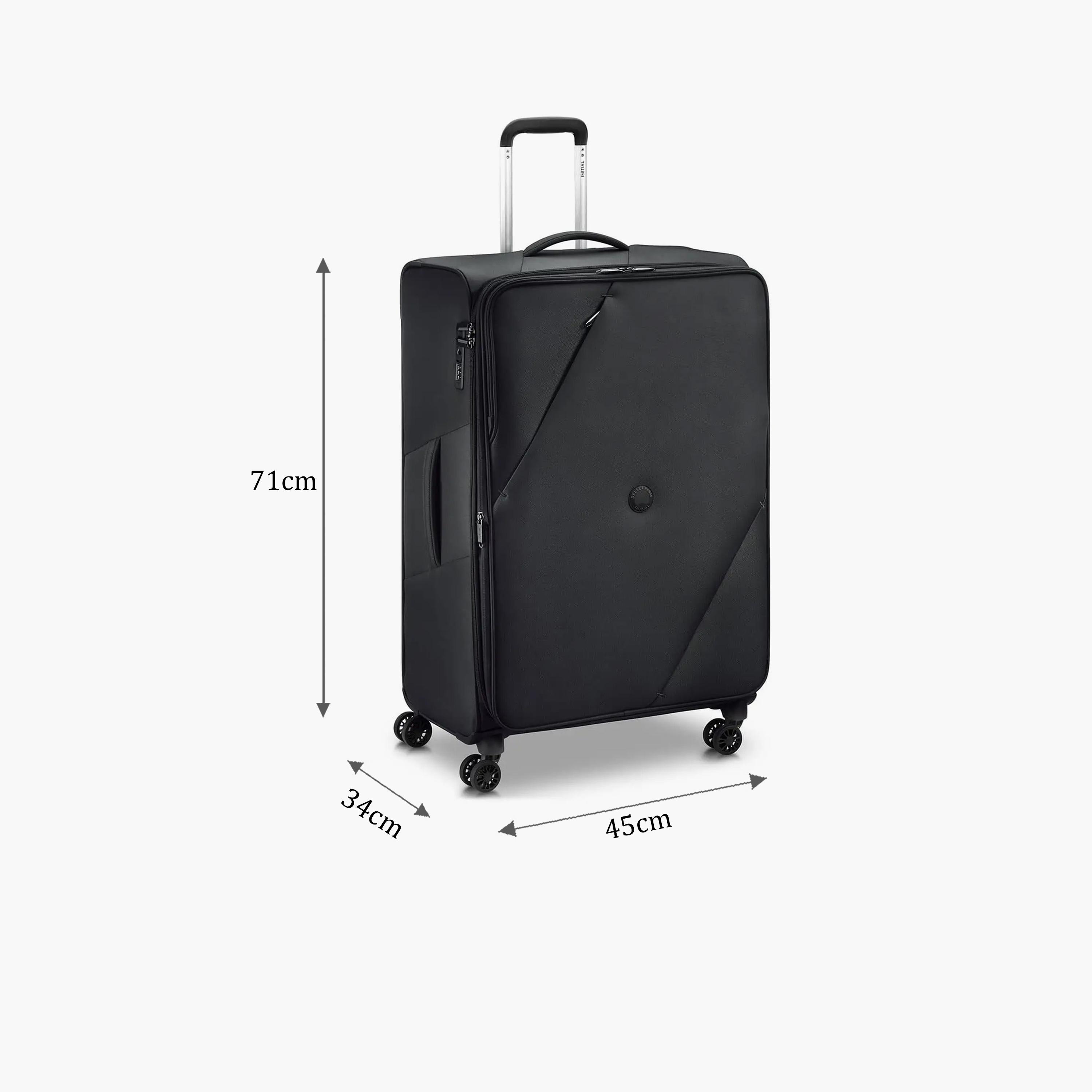 Delsey Paris Maringa Expendable Double Wheel Trolley Luggage Bag 71 CM Black-travel-luggagesandbags-luggage-image-2