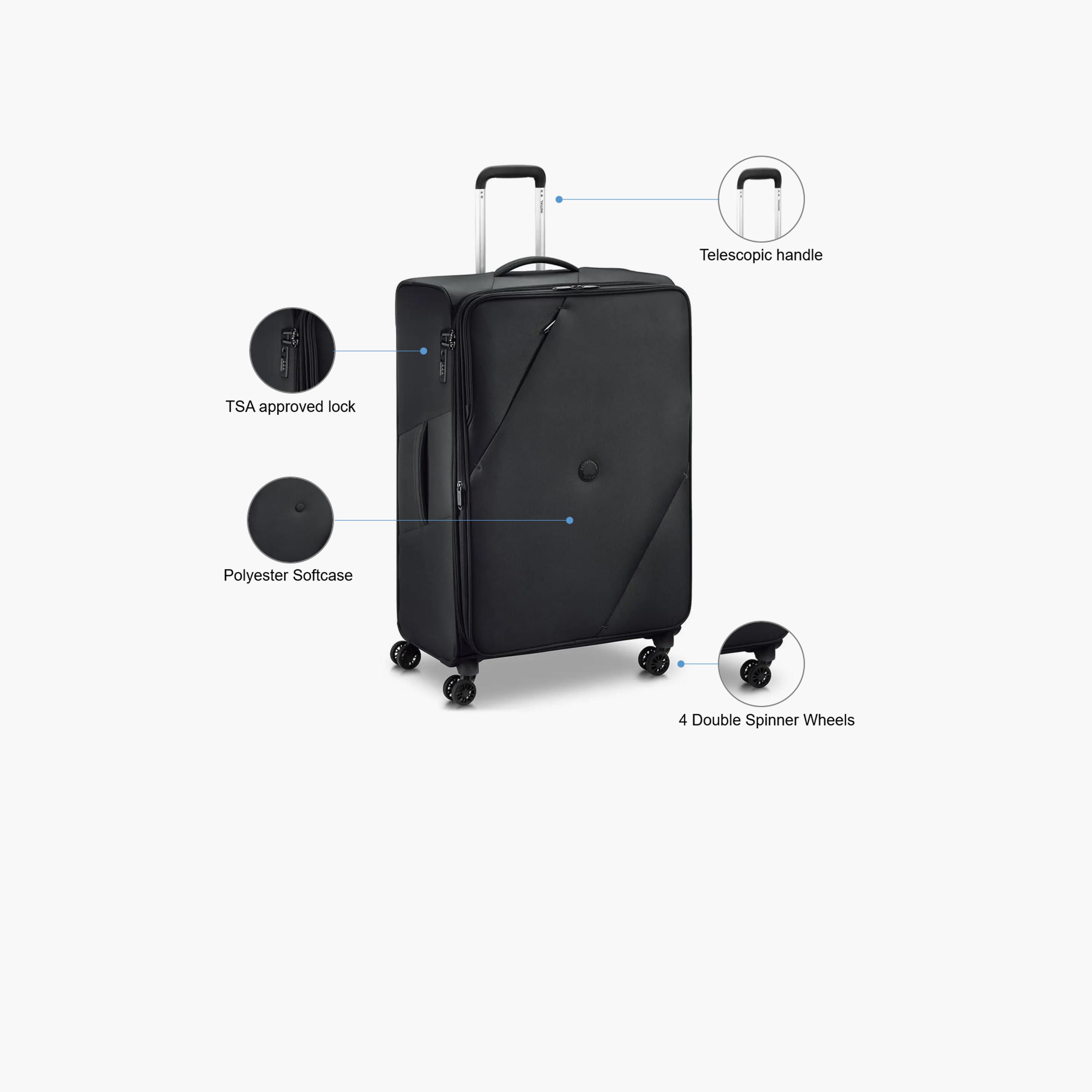Delsey Paris Maringa Expendable Double Wheel Trolley Luggage Bag 71 CM Black-travel-luggagesandbags-luggage-image-3